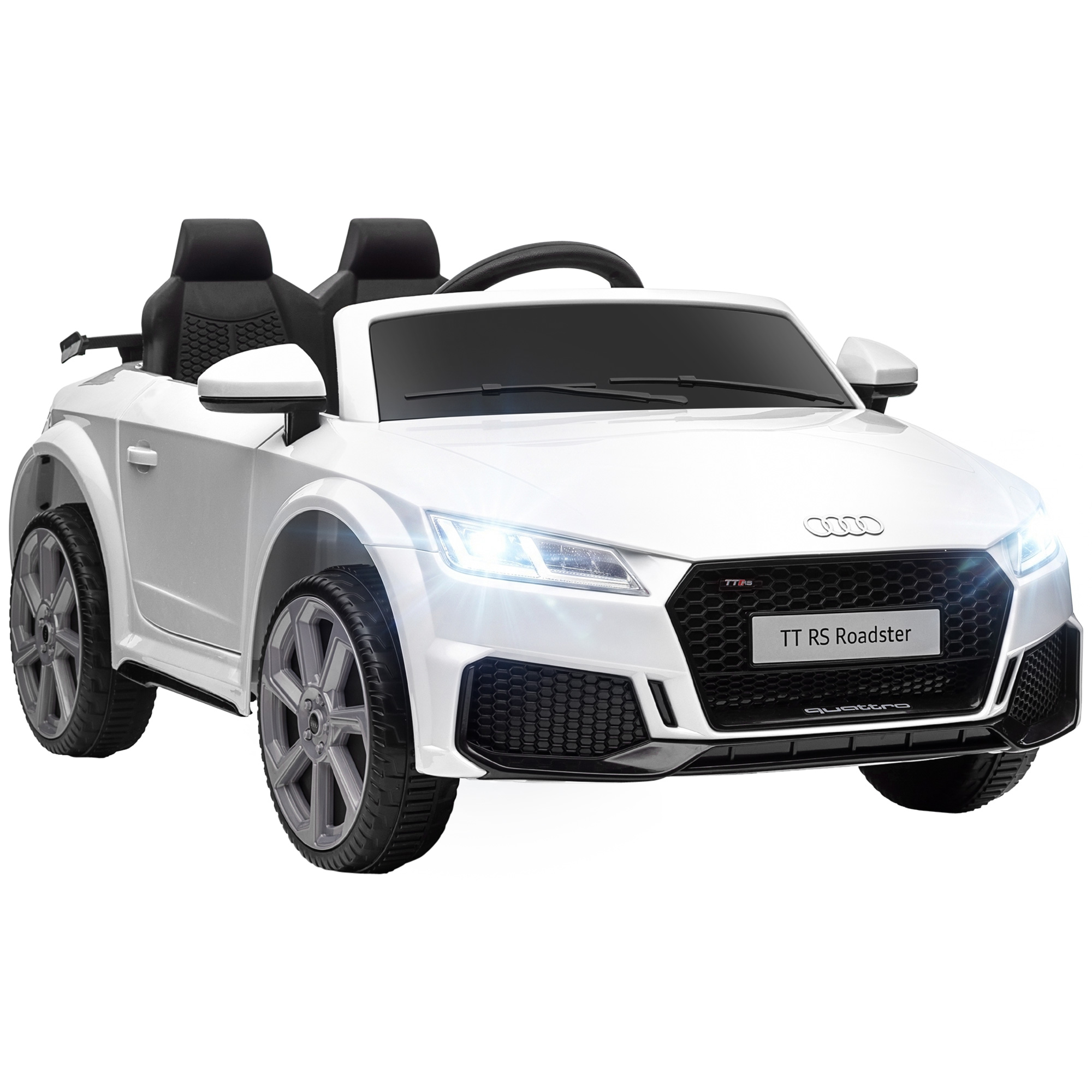 HOMCOM Kinder Elektroauto 12V Kinderauto mit 2,4G Fernbedienung, Musik, Elektrofahrzeug mit Leuchte, USB/MP3-Anschluss, Rückwärtsfunktion Aosom