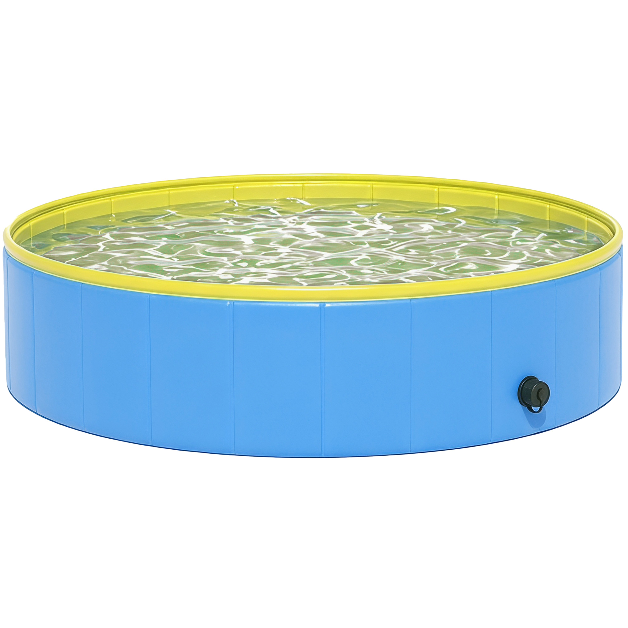 PawHut Hundepool für Große und Mittelgroße Hunde Faltbare Hunde Planschbecken 120 x 30 cm Hundebadewanne Rutschfeste Schwimmbecken Hundeplanschbecken für Enten, Innen- und Außen, Blau Aosom