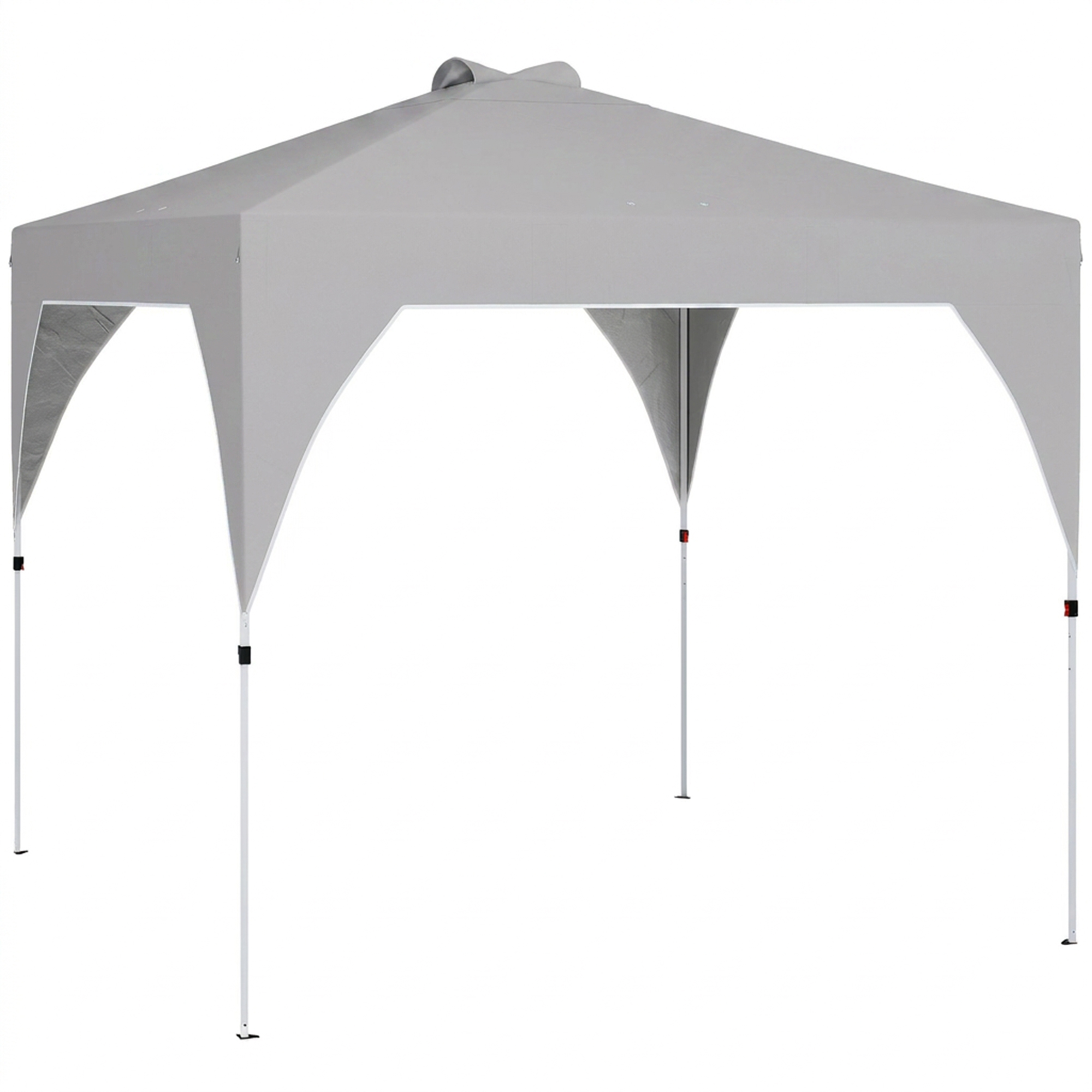 Outsunny Pavillon 3x3m, wasserabweisend Stabil Winterfest Pop-up Faltpavillon, UV Schutz 50+, Faltbar Partyzelt Gartenzelt mit Tasche verstellbarer Höhe Gartenpavillon für Camping Garten, Dunkelgrau   Aosom