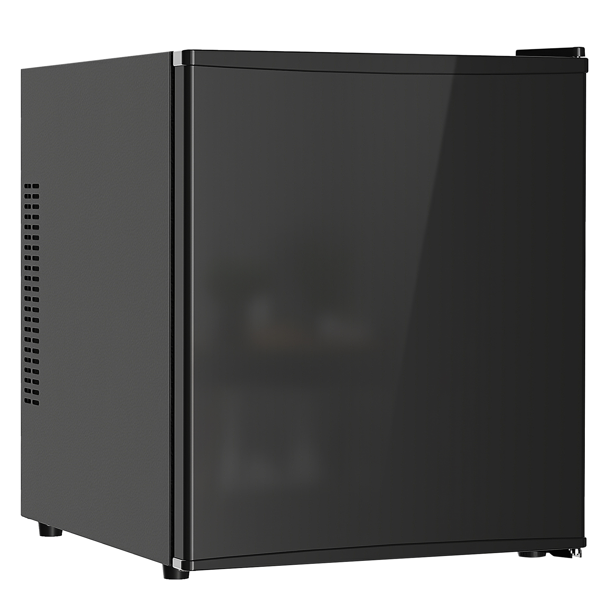 HOMCOM Mini Kühlschrank 44L/46 Dosen Kleiner Kühlschrank mit einstellbarem Thermostat, verstellbaren Einlegeböden, Innenbeleuchtung, Verstellbare Fußpolster für Schlafzimmer, Büro, Wohnheim, Schwarz Aosom