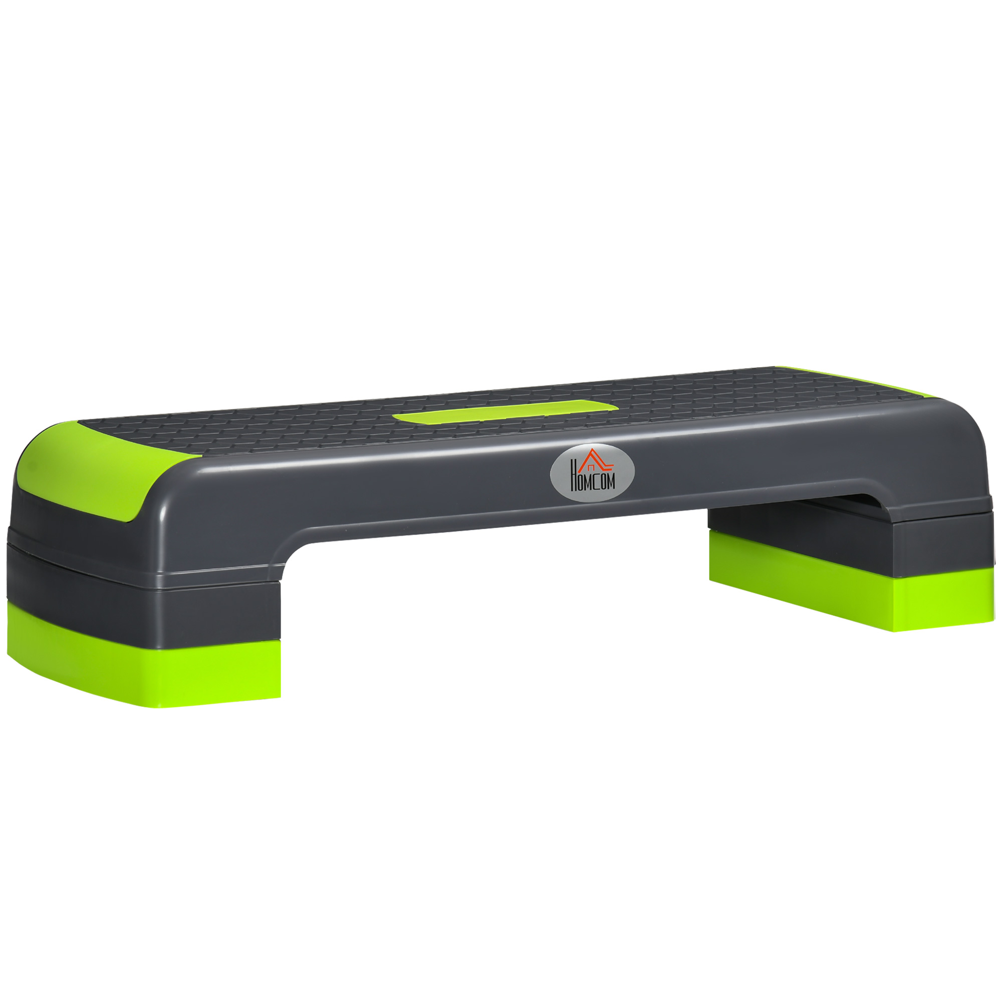 HOMCOM Aerobic-Stepper höhenverstellbar Fitness Steppbrett 10/15/20 cm Indoor Outdoor bis 150 kg belastbar 78 x 28 cm Grün für effektives Training Aosom.de