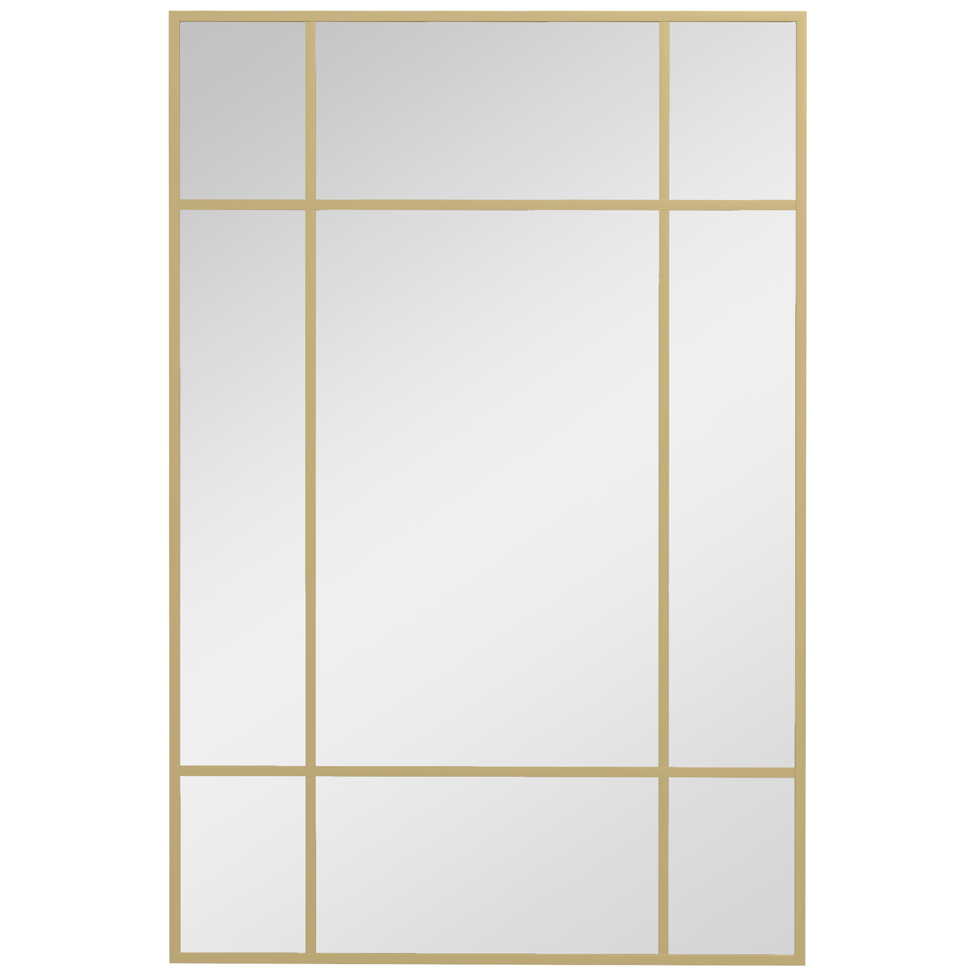 HOMCOM Wandspiegel 90 x 60 cm dekorativer Spiegel mit Metallrahmen, rechteckiger Spiegel für Schlafzimmer, Badezimmer Gold   Aosom