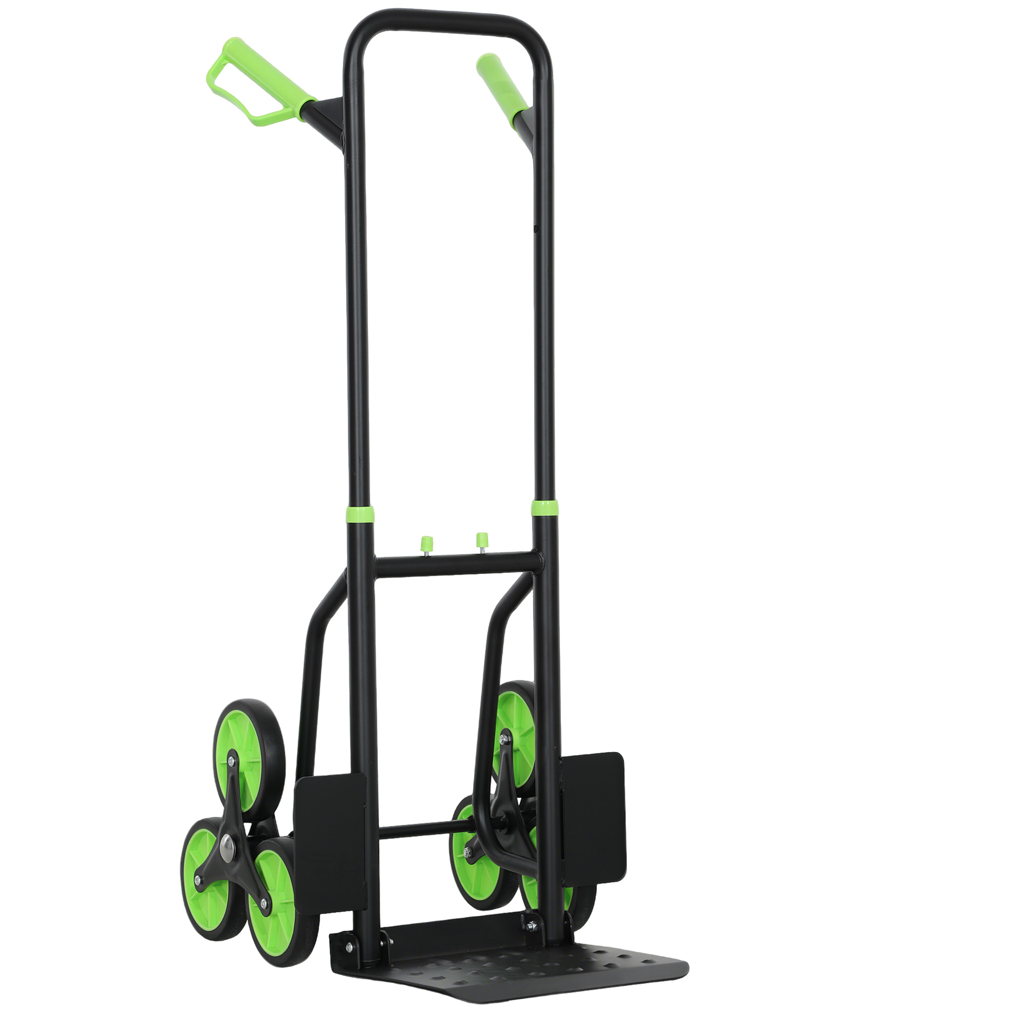 DURHAND Treppensteiger Sackkarre klappbar Transportkarre mit Stahlrahmen max. 120kg 106,5 cm Transportwagen für Umzug Werkstatt Lager Grün   Aosom