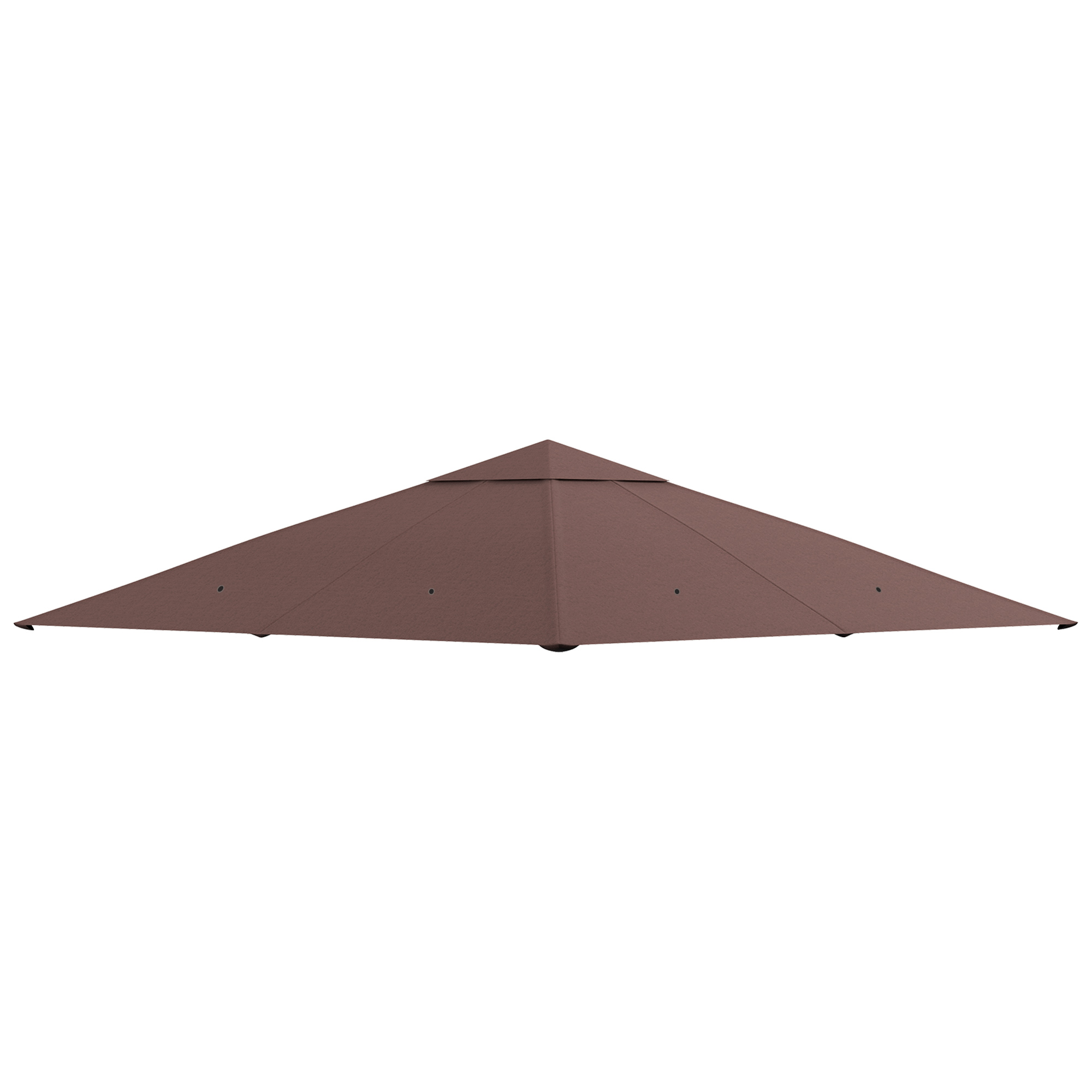 Outsunny Ersatzdach Pavillon 2,93x2,93m Pavillonabdeckung Sonnenschutz aus Polyester in Kaffee, ideal für Garten & Terrasse   Aosom.de