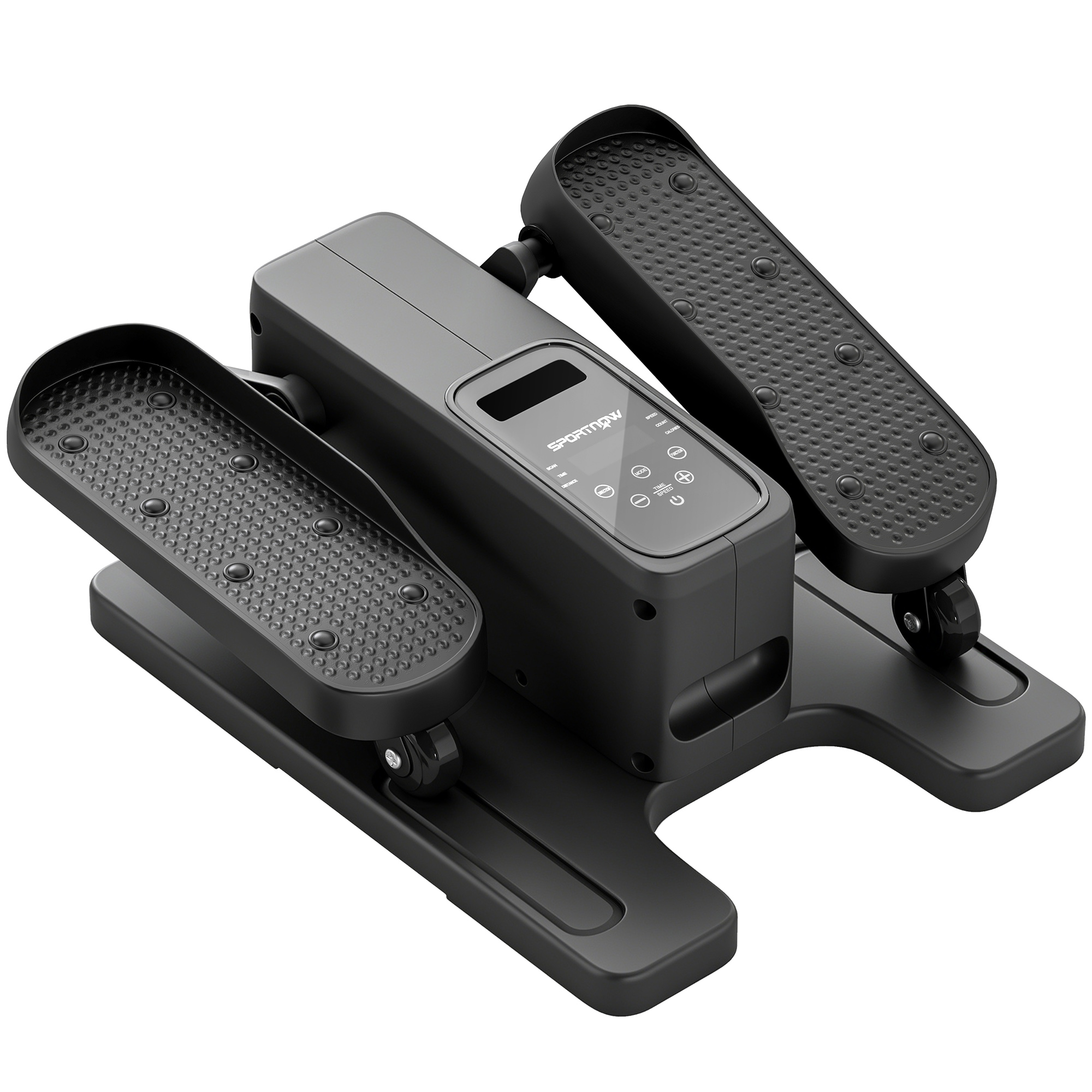 SPORTNOW Mini Elektrischer Ellipsentrainer für Zuhause Untertisch Crosstrainer mit Fernbedienung LED-Display 12 Geschwindigkeiten Auto- und manuellen Modi Leise Tragbar Pedaltrainer für Senioren Büro   Aosom
