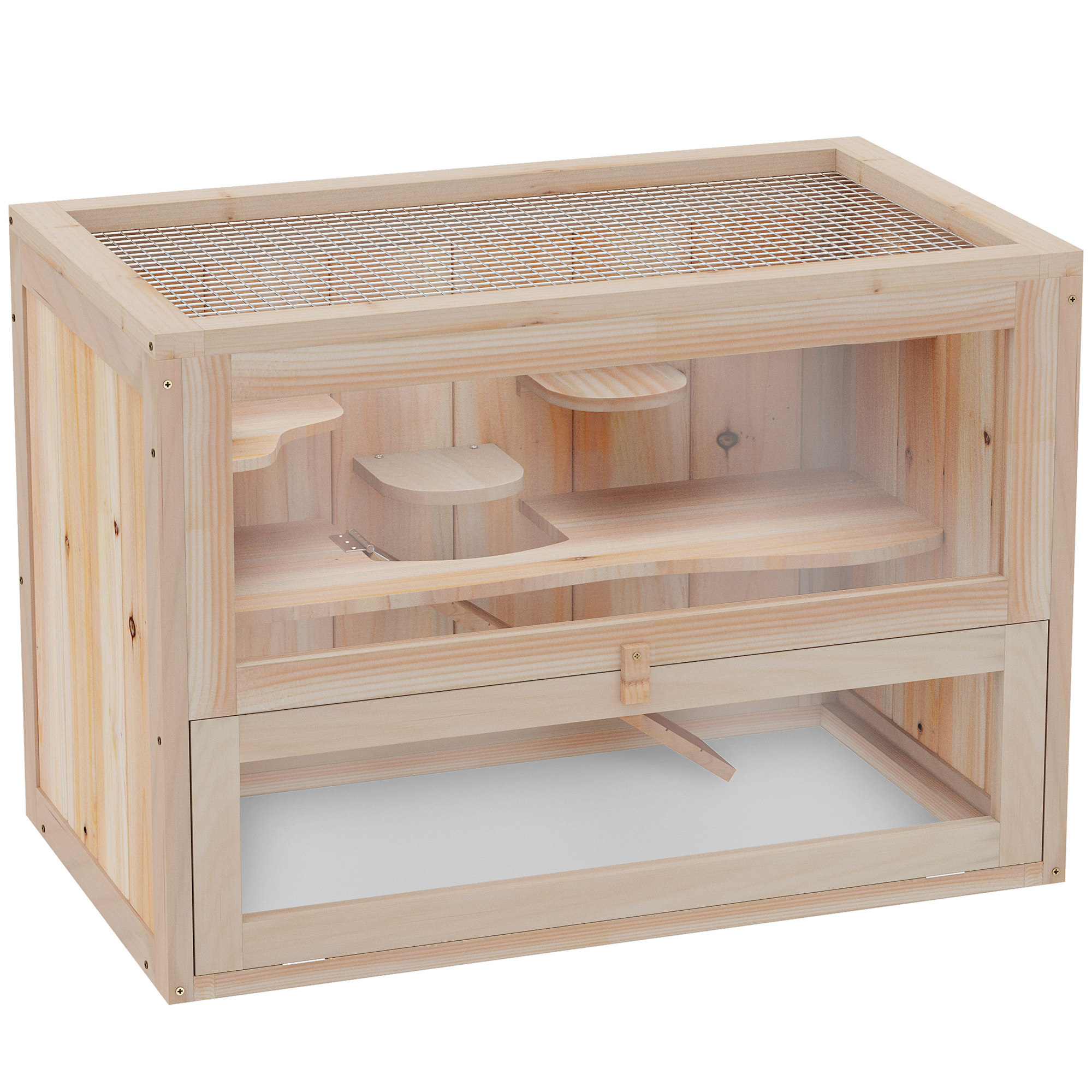PawHut Kleintierkäfig Holz 60 x 35 x 42 cm Aosom