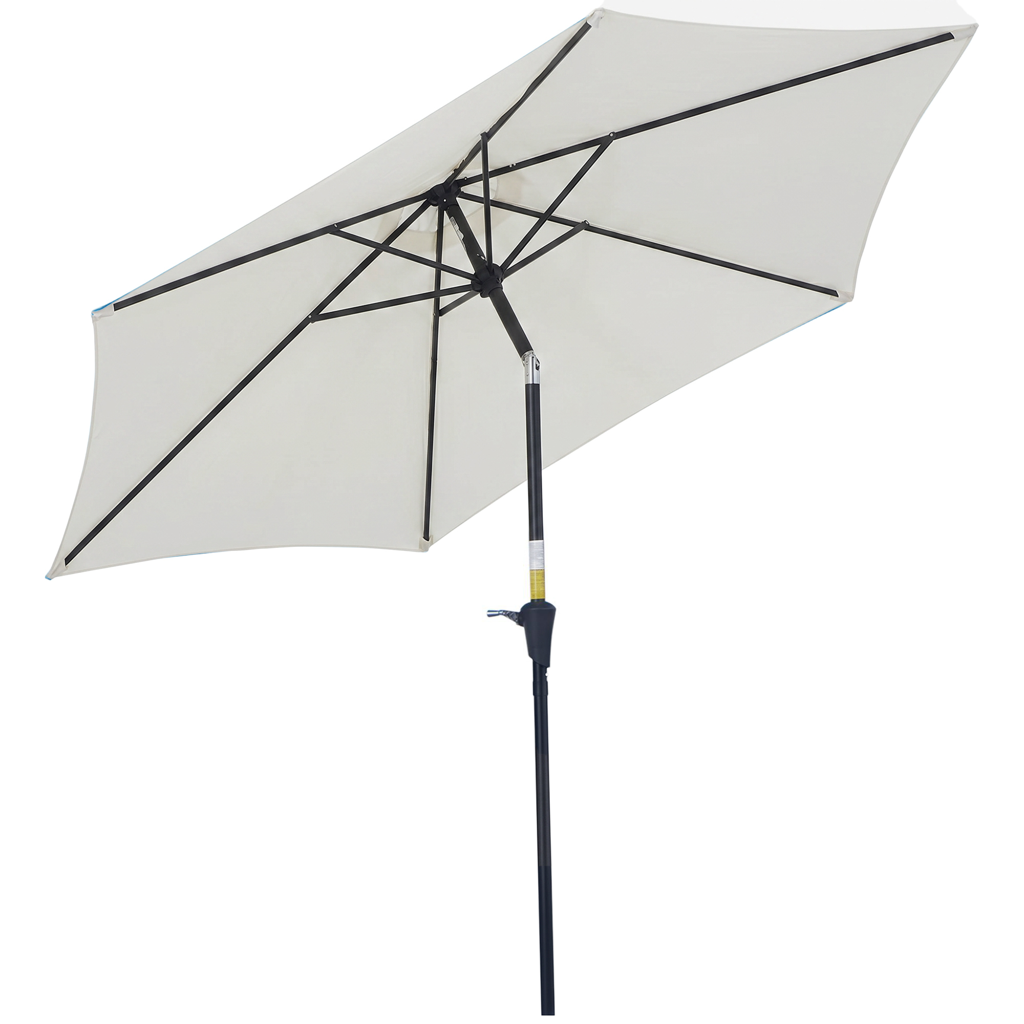 Outsunny Knickschirm Sonnenschirm Gartenschirm mit Handkurbel 2,6 m Alu Polyester 180/㎡ Beige, ideal für Garten & Terrasse Aosom.de