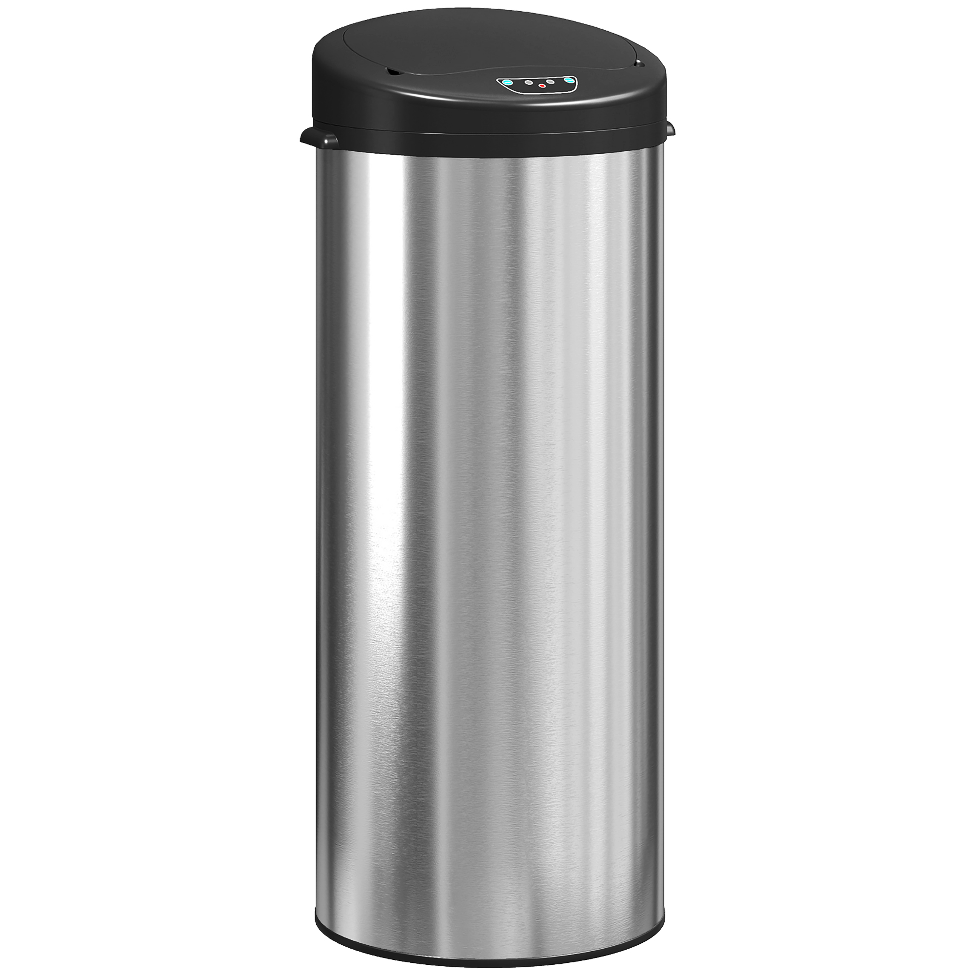 HOMCOM Sensor Mülleimer 55L Berührungsloser Abfalleimer mit Soft-Close-Deckel aus fingerabdruckresistent Edelstahl Küchenmülleimer für Küche Fitnessstudio Büro, Silber Aosom