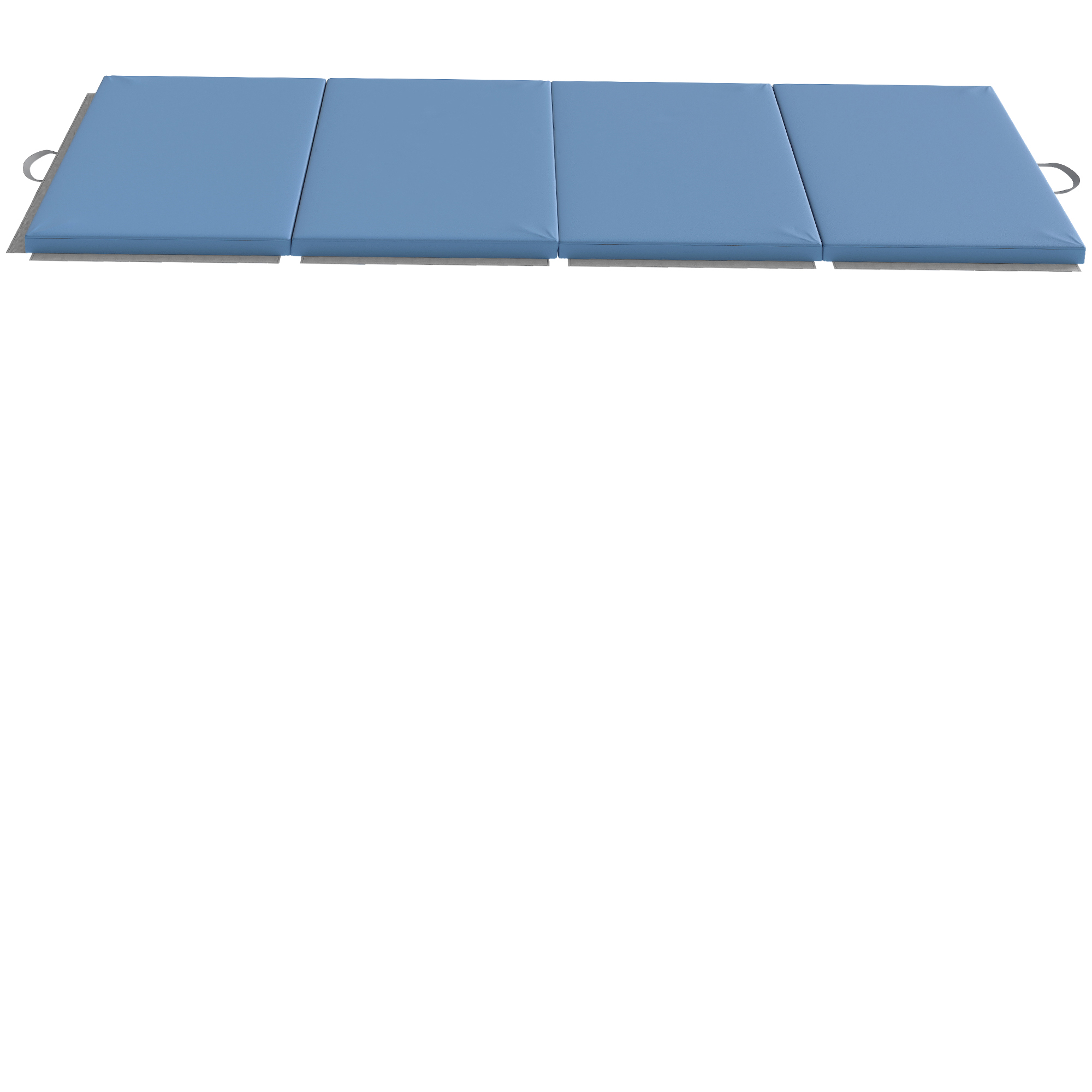 HOMCOM Trainingsmatte, Faltbare Fitnessmatte Sportmatte mit Griffen Gymnastikmatte Gymnastik Tumbling Matte für Yoga, MMA, Fitness, Pilates, Synthetikbezug, Hellblau, 240 x 120 x 5 cm Aosom