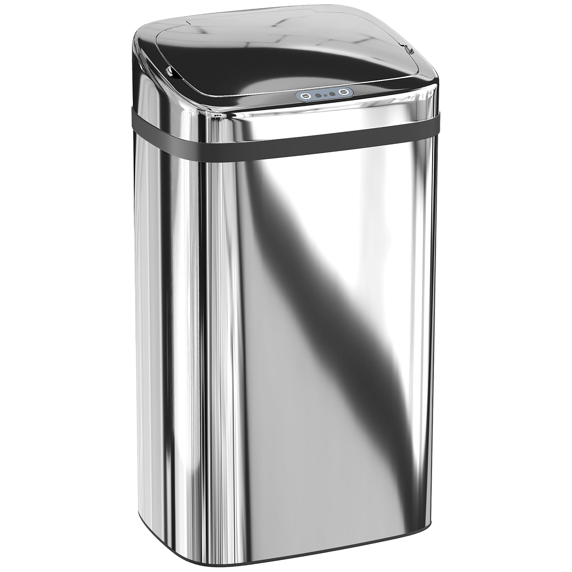 HOMCOM Sensor Mülleimer 30L Automatik Mülleimer mit Bewegungssensor, Wasserdichter Abfalleimer für Büro, Schlafzimmer, Küchen Edelstahl Silber Aosom