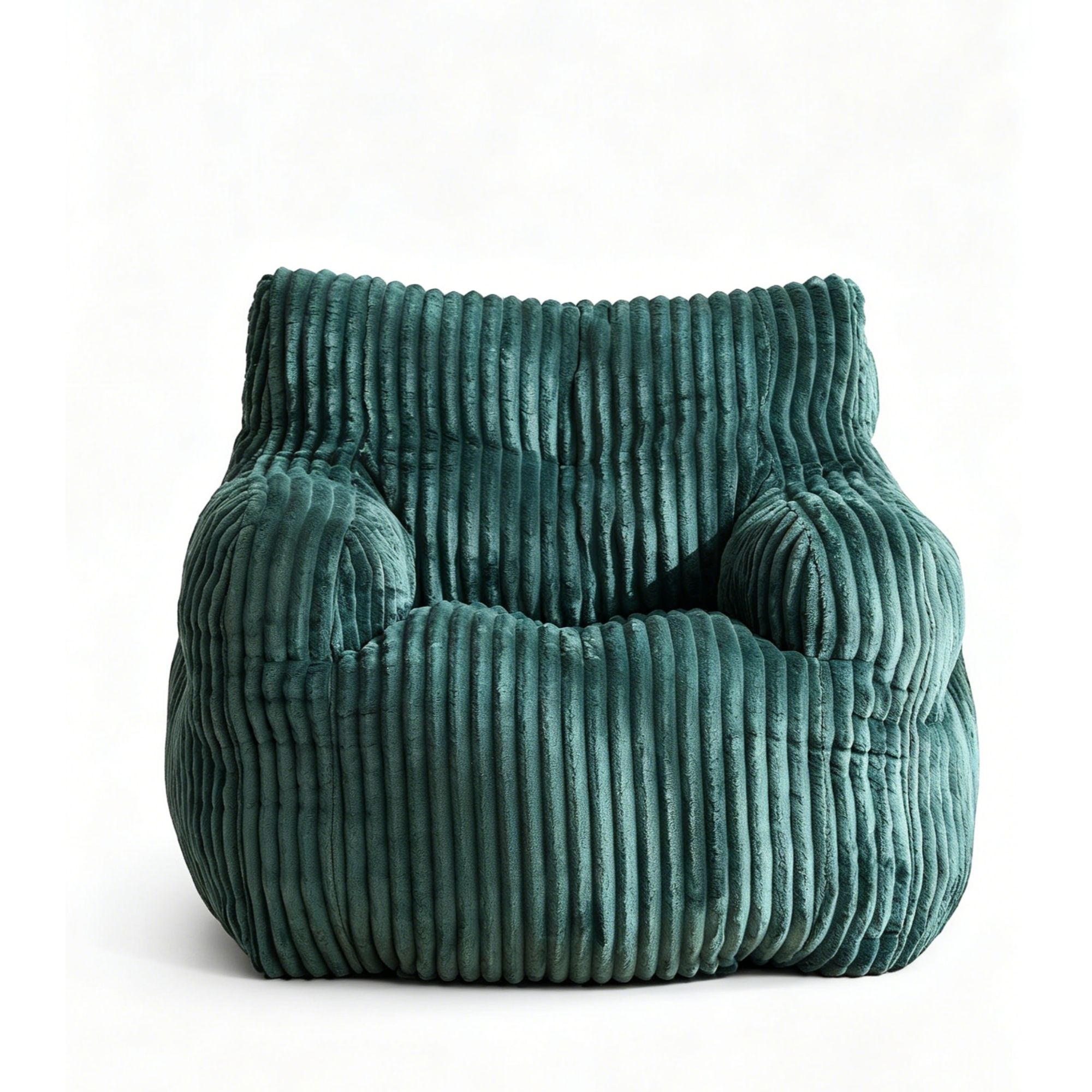 Gepolsterter Memory-Schaum-Sitzsack, nicht abnehmbarer Bezug, 100x94x70 cm, Grün