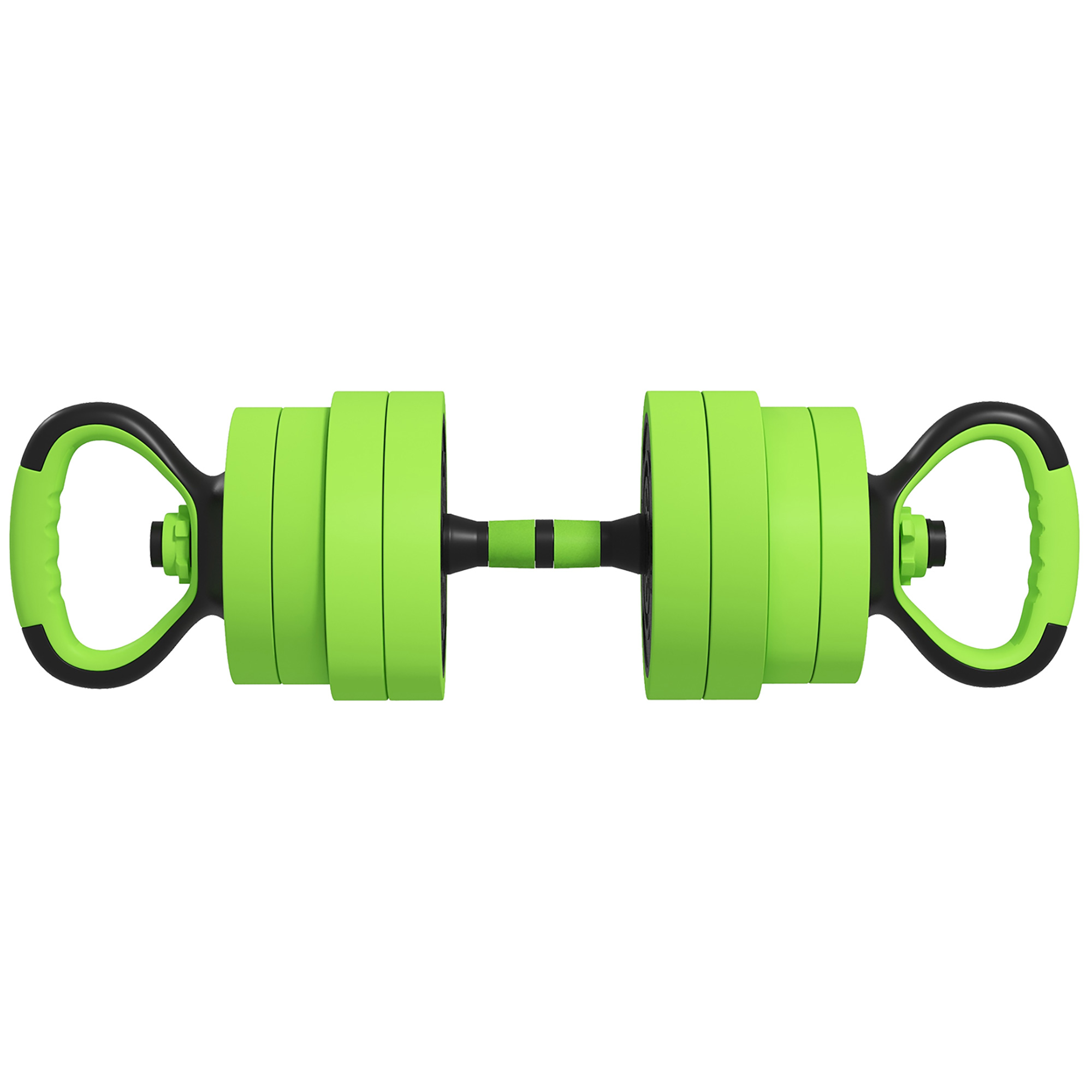 SPORTNOW 4 in 1 Hanteln Set 20 kg verstellbare Kurzhantel & Langhantel Kettlebell Liegestützgriffe professionell Dumbbell Krafttraining und Gewichtheben für Zuhause Fitness Aosom