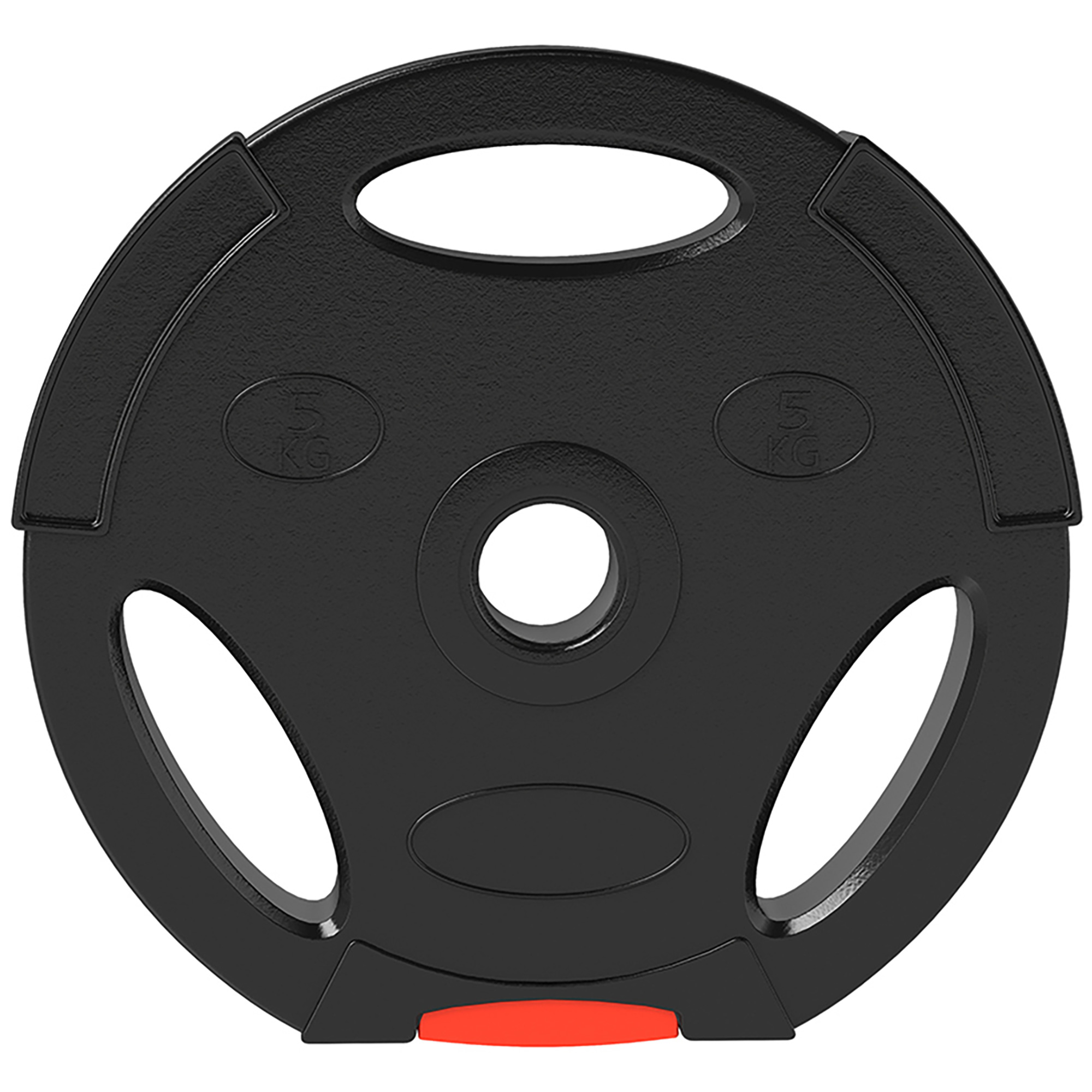 SPORTNOW 4er-Set Hantelgewichte, 2 x 2,5 kg/5kg Gewichte, Hantelscheiben-Set, Gewichtsscheiben für 2,5 cm Hantelstange, Ø 25/30 mm Bohrung, Schwarz Aosom