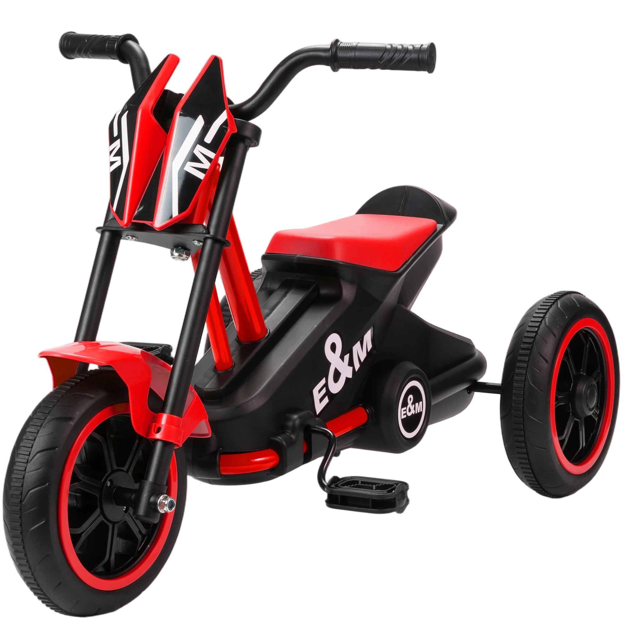 AIYAPLAY Dreirad, Kinderfahrrad, Laufrad, Kinderrad mit Pedal, Lauffahrrad für Kinder 18-36 Monaten, für den Innen- und Außenbereich, Stahl, Rot Aosom