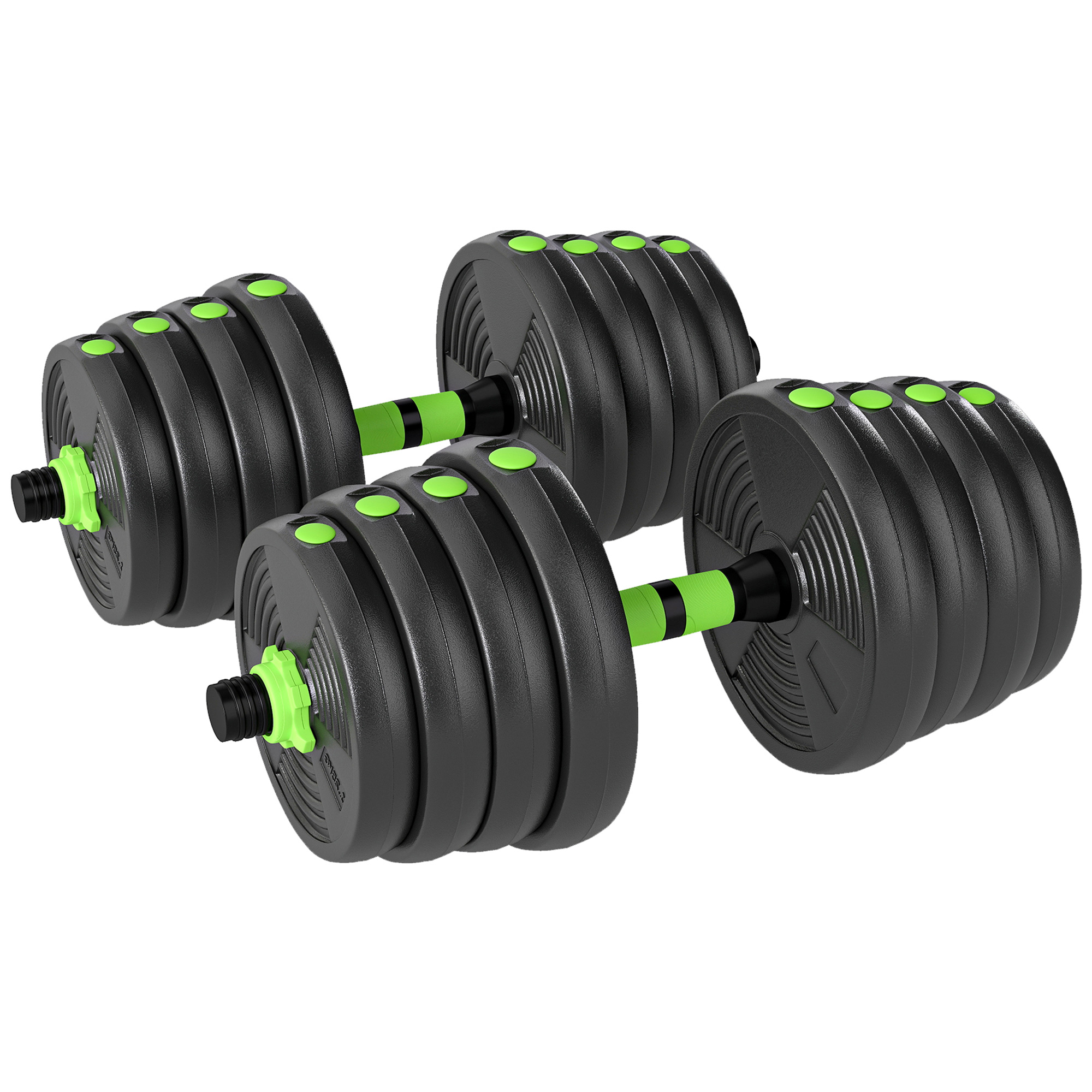 SPORTNOW 3-in-1 Hantelset verstellbar 30 KG Kurzhantel Set Kurzhanteln Langhanteln Hanteln Set Dumbbell mit Verbindungsrohr Kurzhantelset für Krafttraining Zuhause Fitnessstudio   Aosom