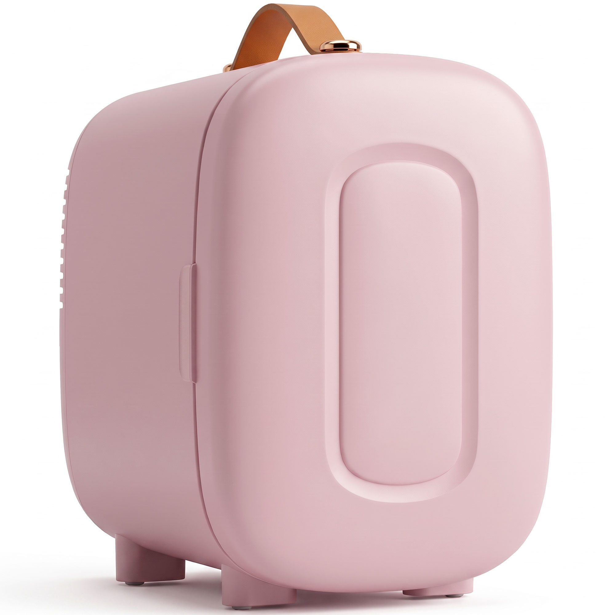 HOMCOM Mini Kühlschrank 4 L Kleiner Kosmetikkühlschrank mit Kühl- und Heizfunktion, Tragbarer Schönheitskühlschrank für Kosmetik, Getränke, Obst, Rosa Aosom