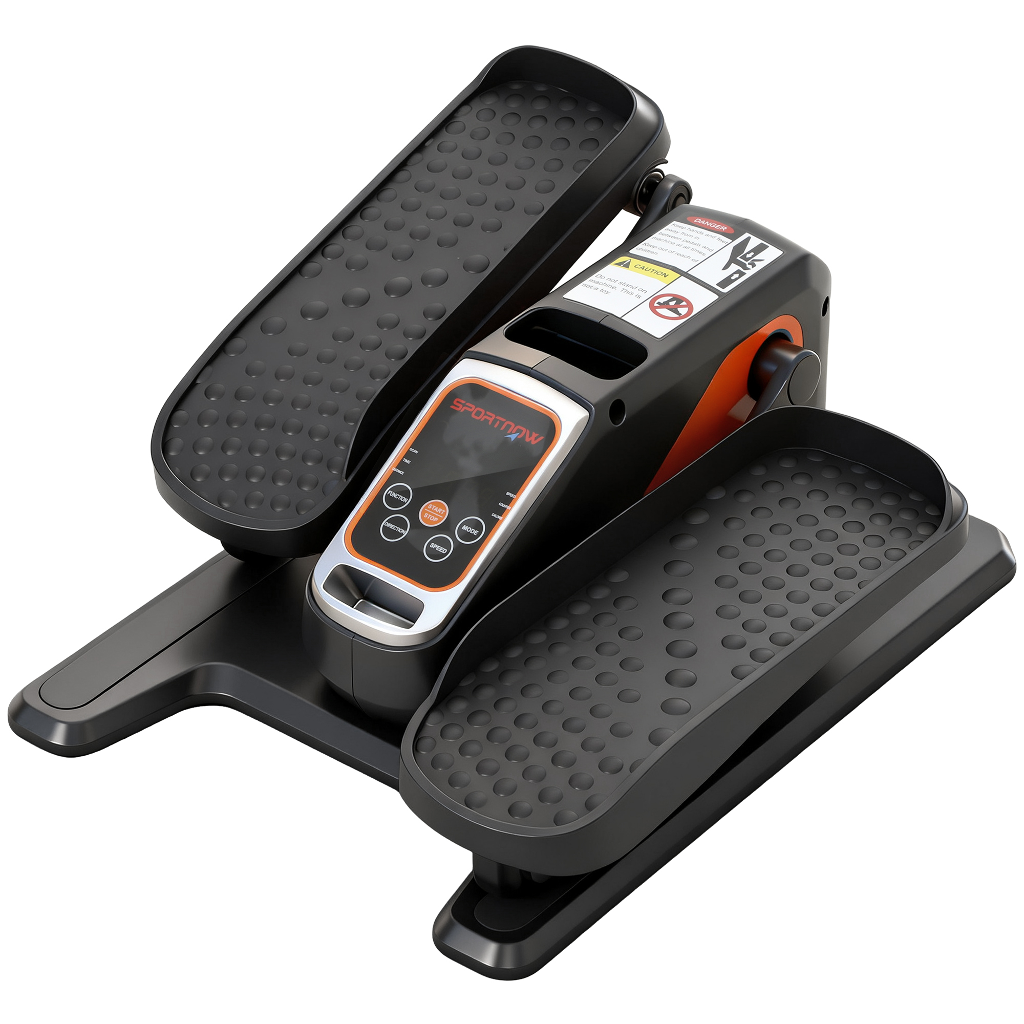 SPORTNOW Mini Ellipsentrainer für Zuhause Untertisch Elektrischer Crosstrainer mit Fernbedienung LED-Display 12 Geschwindigkeiten Auto- und manuellen Modi Leise Tragbar Pedaltrainer für Senioren Büro Aosom