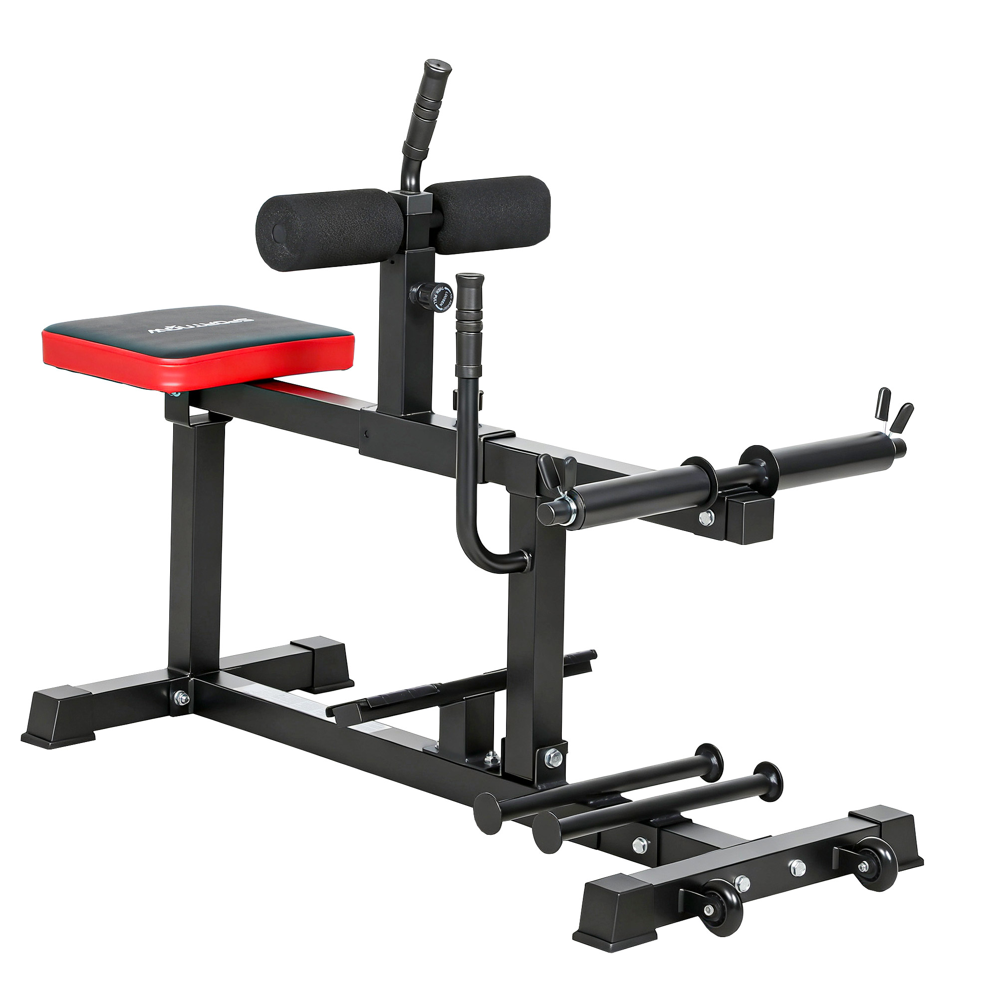 SPORTNOW Beinstrecker, 2 in 1 Verstellbar Beinbeuger mit Bandstiften und Rädern, Beintrainer Heimtrainer für Bein- und Oberschenkel-Training, Fitnessgerät für Zuhause Home Gym Aosom