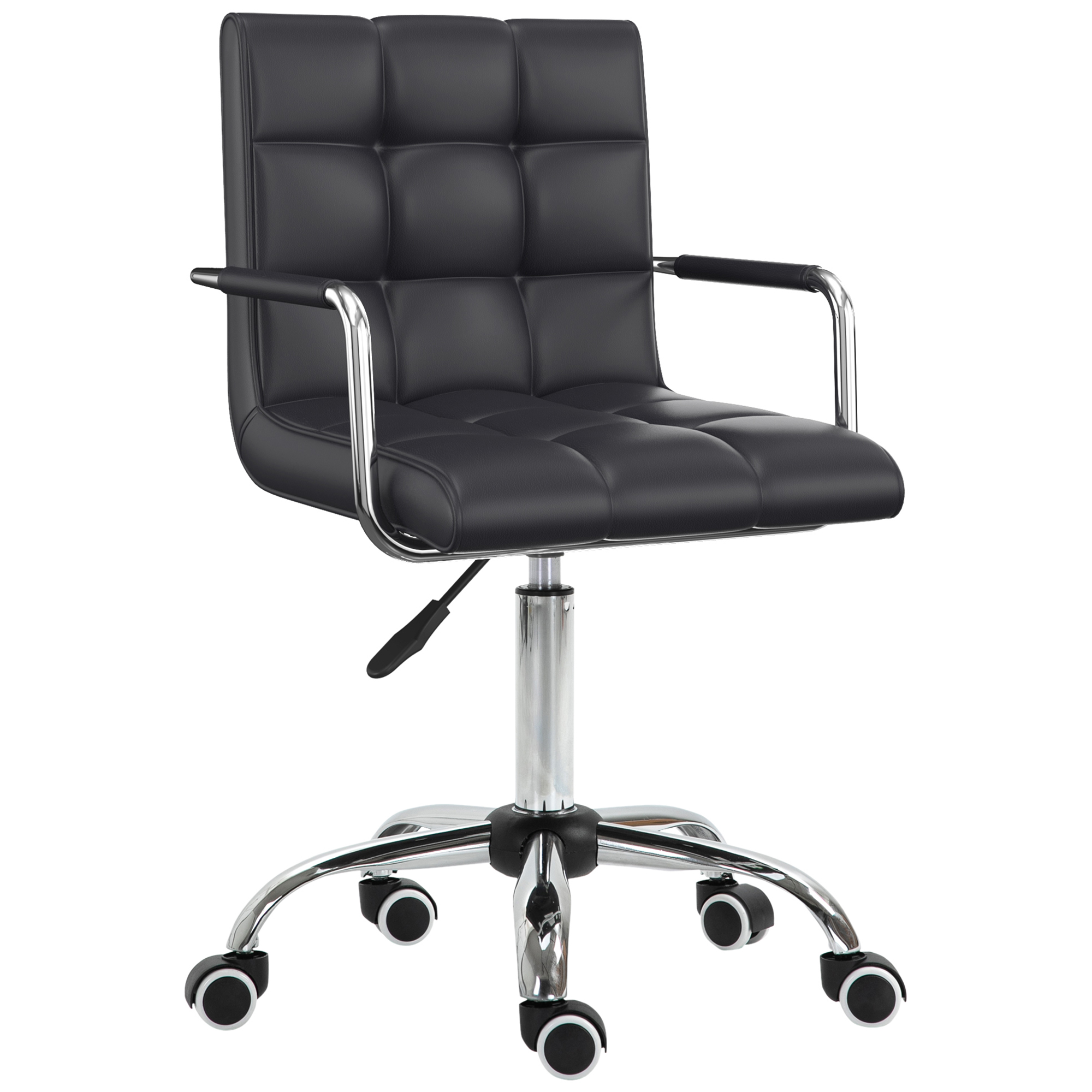 HOMCOM ergonomischer Schreibtischstuhl höhenverstellbar 46-61 cm mit Armlehnen, ideal für Büro & Homeoffice Aosom.de
