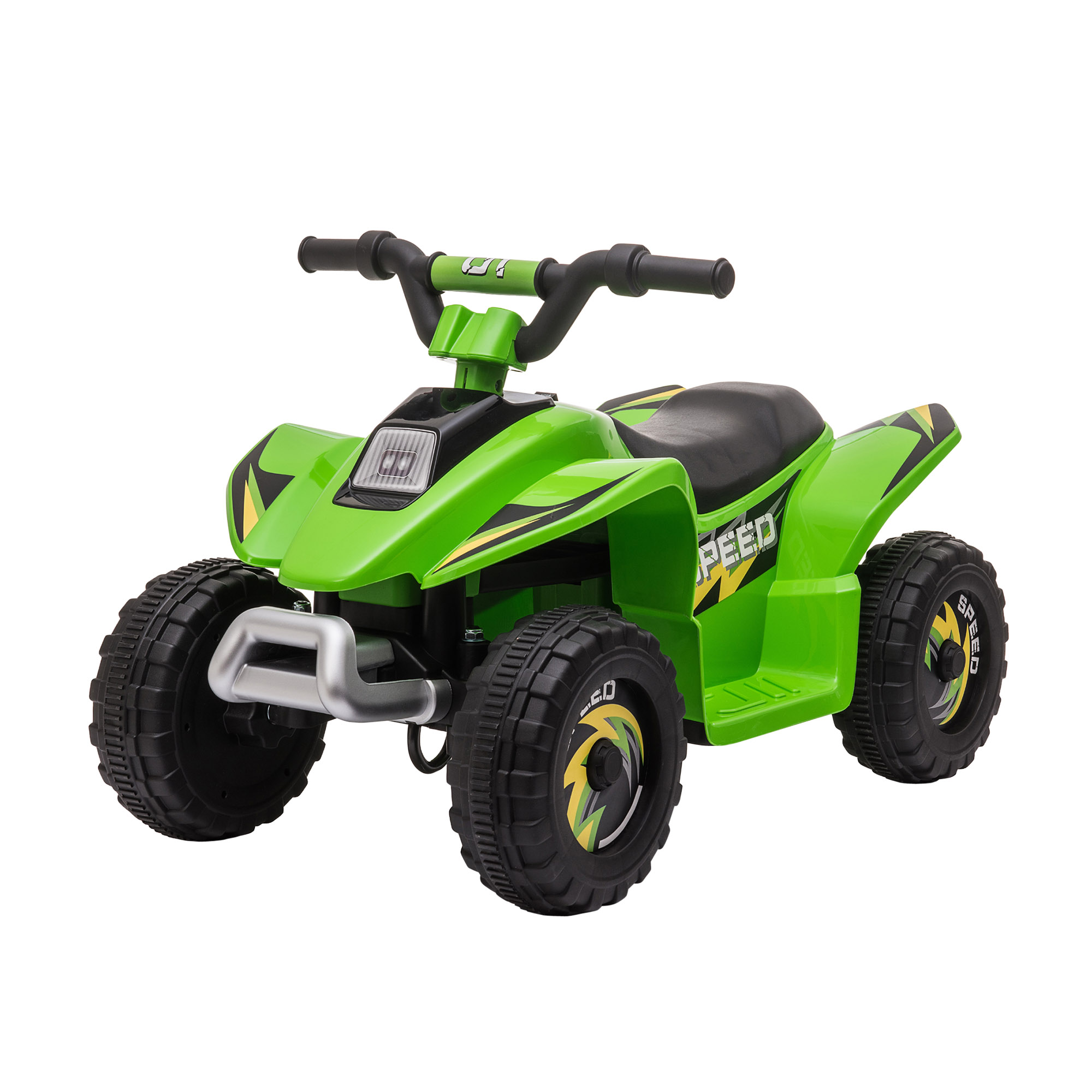 HOMCOM Kinder Quad Elektro 6V Kinderquad mit Vorwärts-, Rückwärtsfunktion Breite Reifen, Elektro-Quad für Kinder 1,5-3 Jahre Max. Belastung 20 kg Grün Aosom