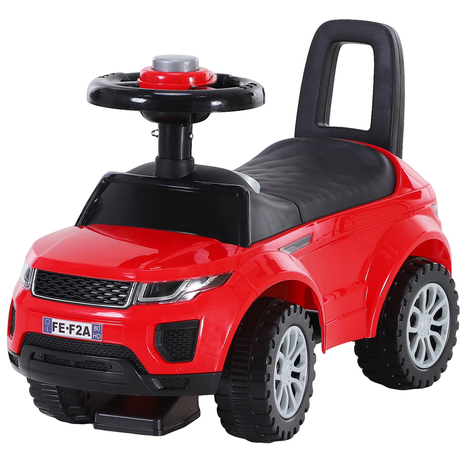 HOMCOM Kinderfahrzeug Lauflernhilfe mit Hupe Stauraum Rutschauto PP Rot 62 x 28 x 41,5 cm Aosom