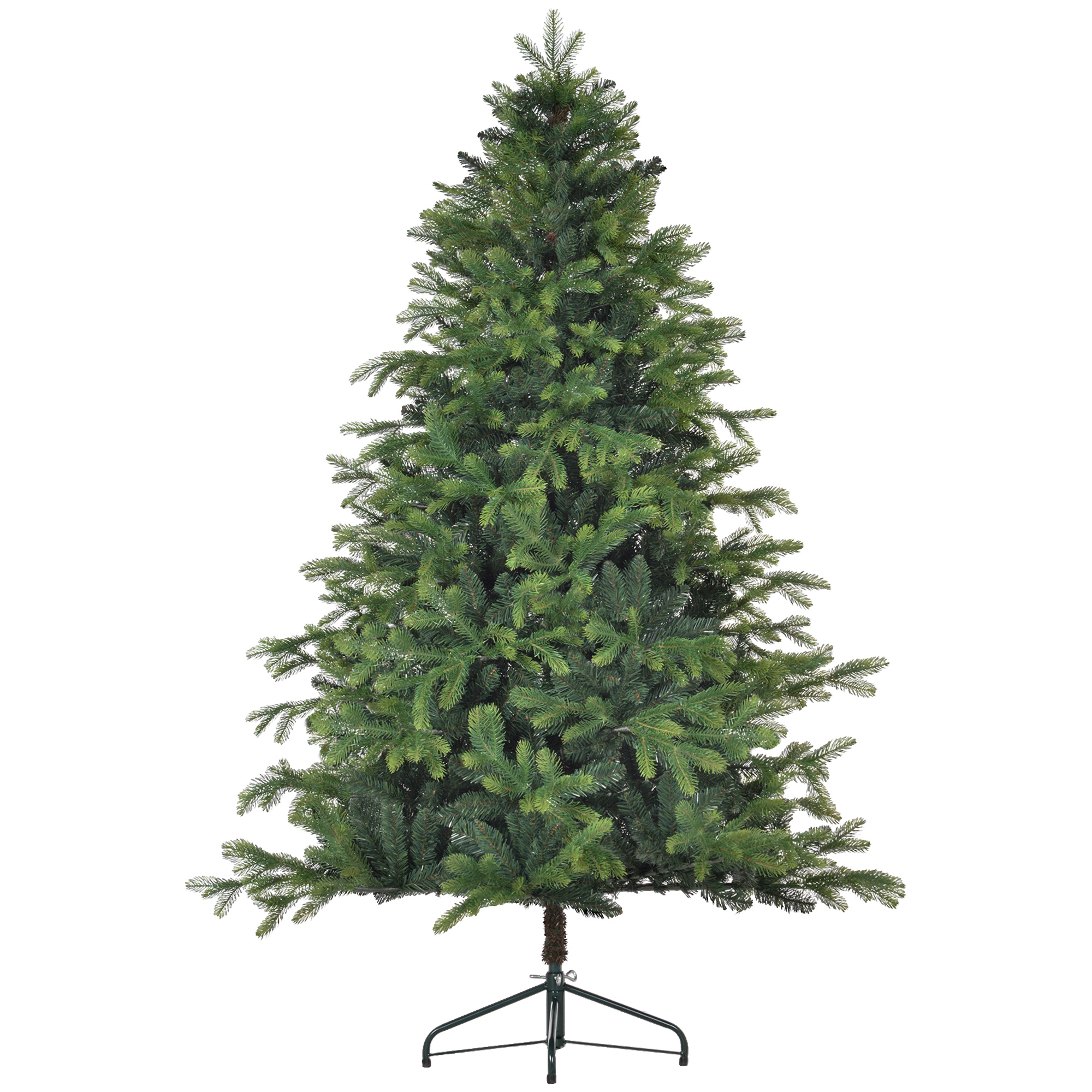 HOMCOM Künstlicher Weihnachtsbaum 180 cm mit 1700 Spitzen, klappbar & stabiler Metallständer, ideal für Weihnachtsdeko, grün   Aosom.de