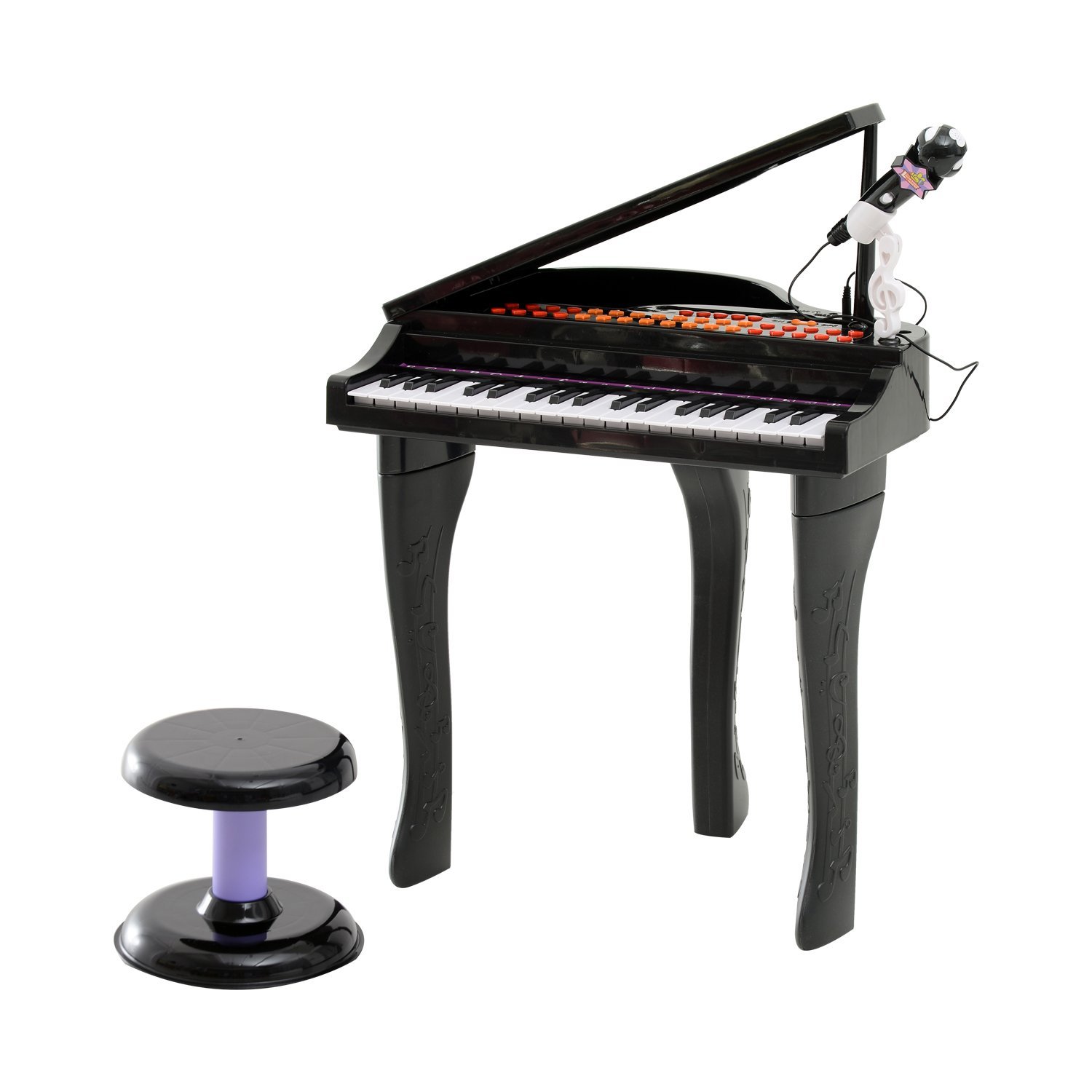 HOMCOM Hocker für Kinder Musikinstrument Schwarz, stabil und vielseitig einsetzbar für Spiel und Spaß Aosom.de