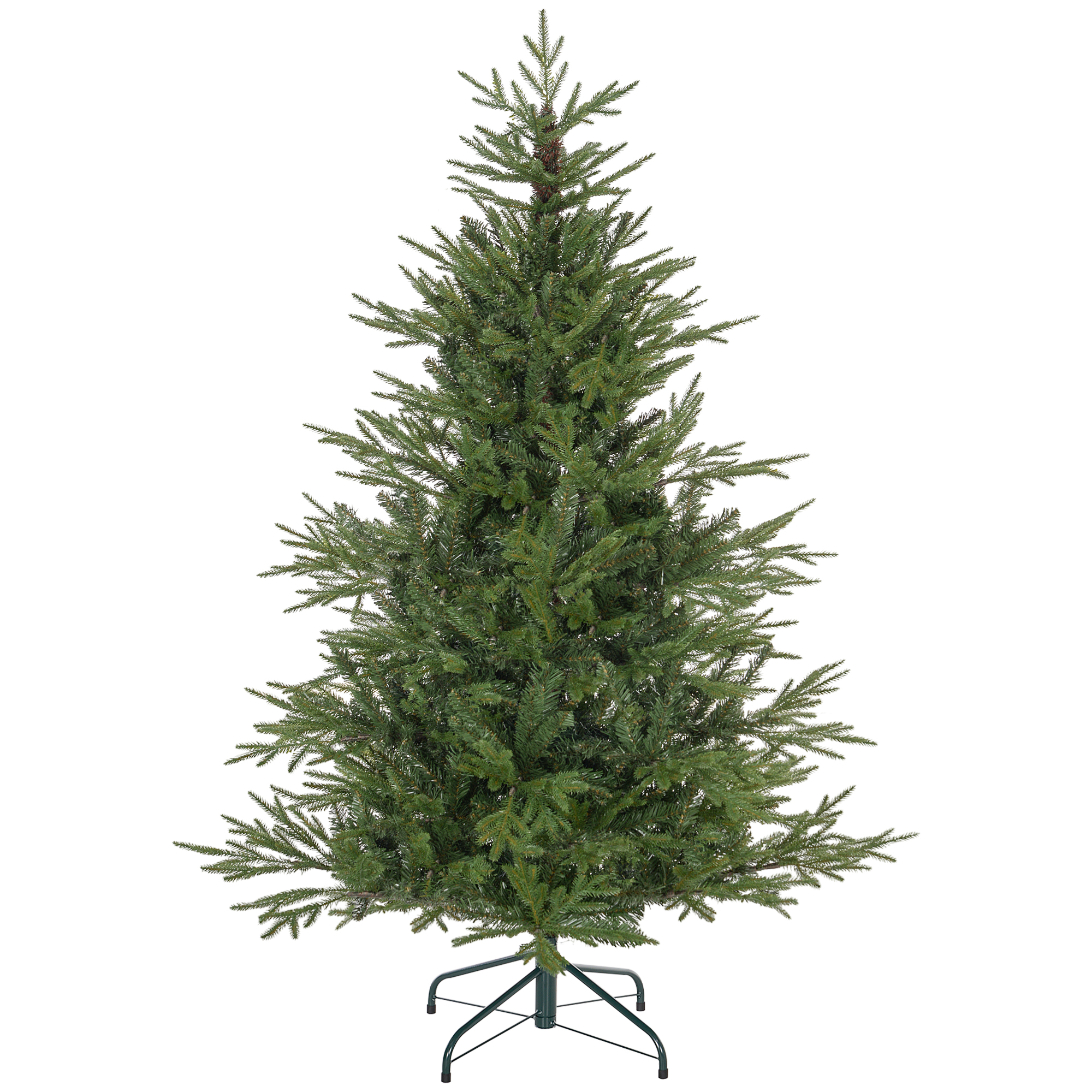 HOMCOM künstlicher Weihnachtsbaum 150 cm mit 1724 Spitzen klappbar und Metallständer für festliche Weihnachtsdekoration in Grün Aosom.de