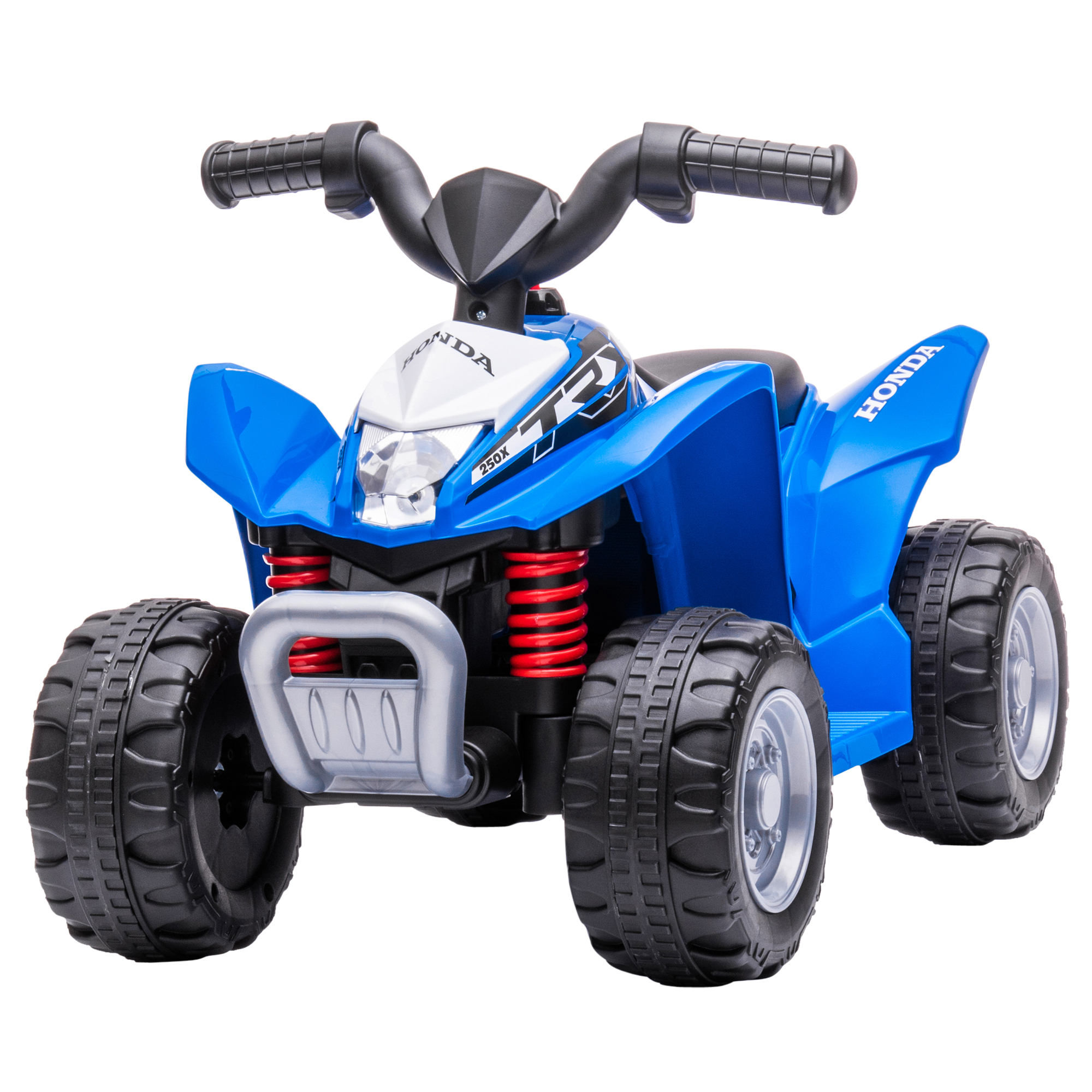 AIYAPLAY Elektro-Quad Miniquad Kinder Elektro ATV Kinderquad mit LED und Hupe Kindermotorrad Kinderfahrzeug Elektroauto für Kinder ab 18 Monaten Metall Blau 65,5 x 38,5 x 43,5 cm Aosom