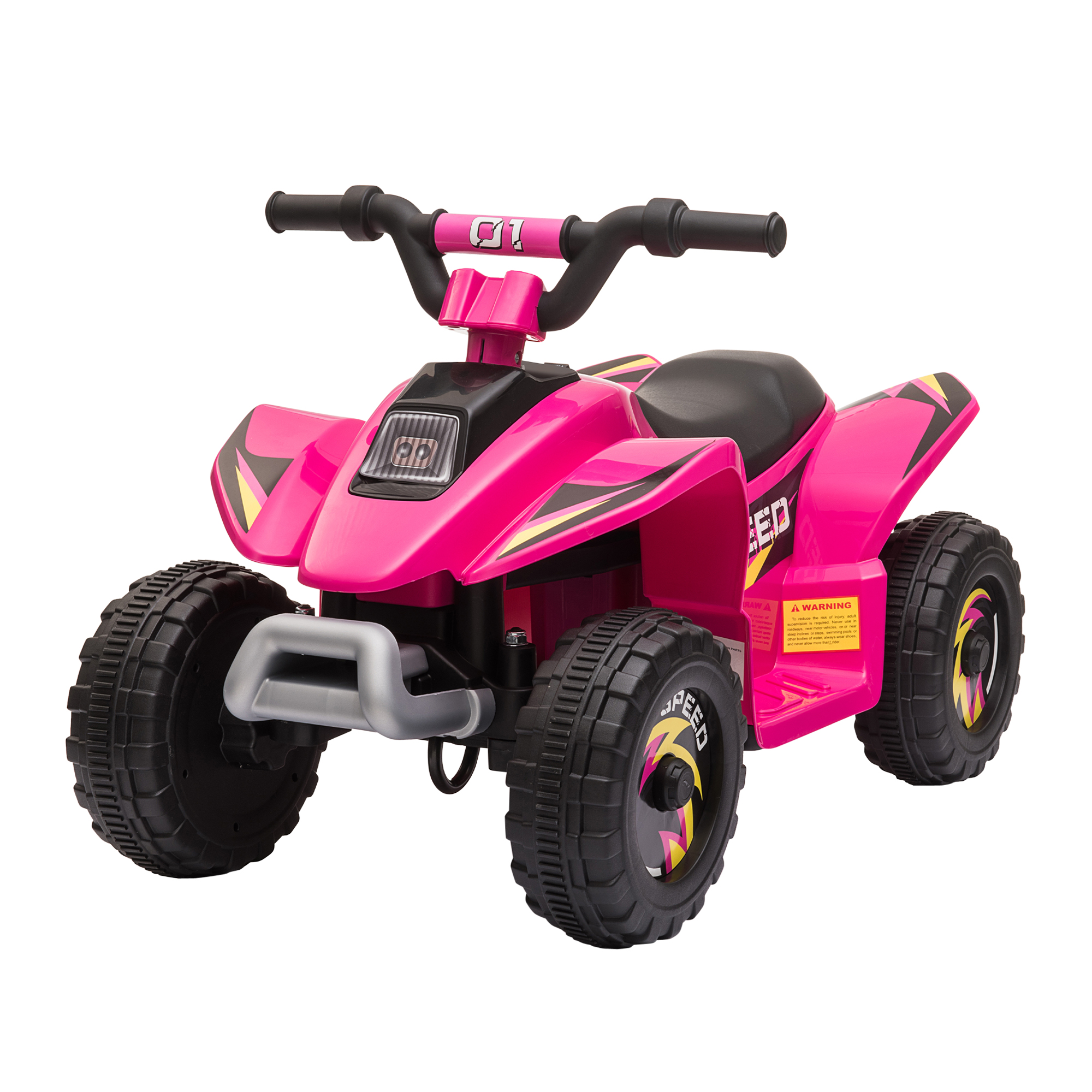 HOMCOM Kinder Quad Elektro 6V Kinderquad mit Vorwärts-, Rückwärtsfunktion Breite Reifen, Elektro-Quad für Kinder 1,5-3 Jahre Max. Belastung 20 kg Rosa   Aosom
