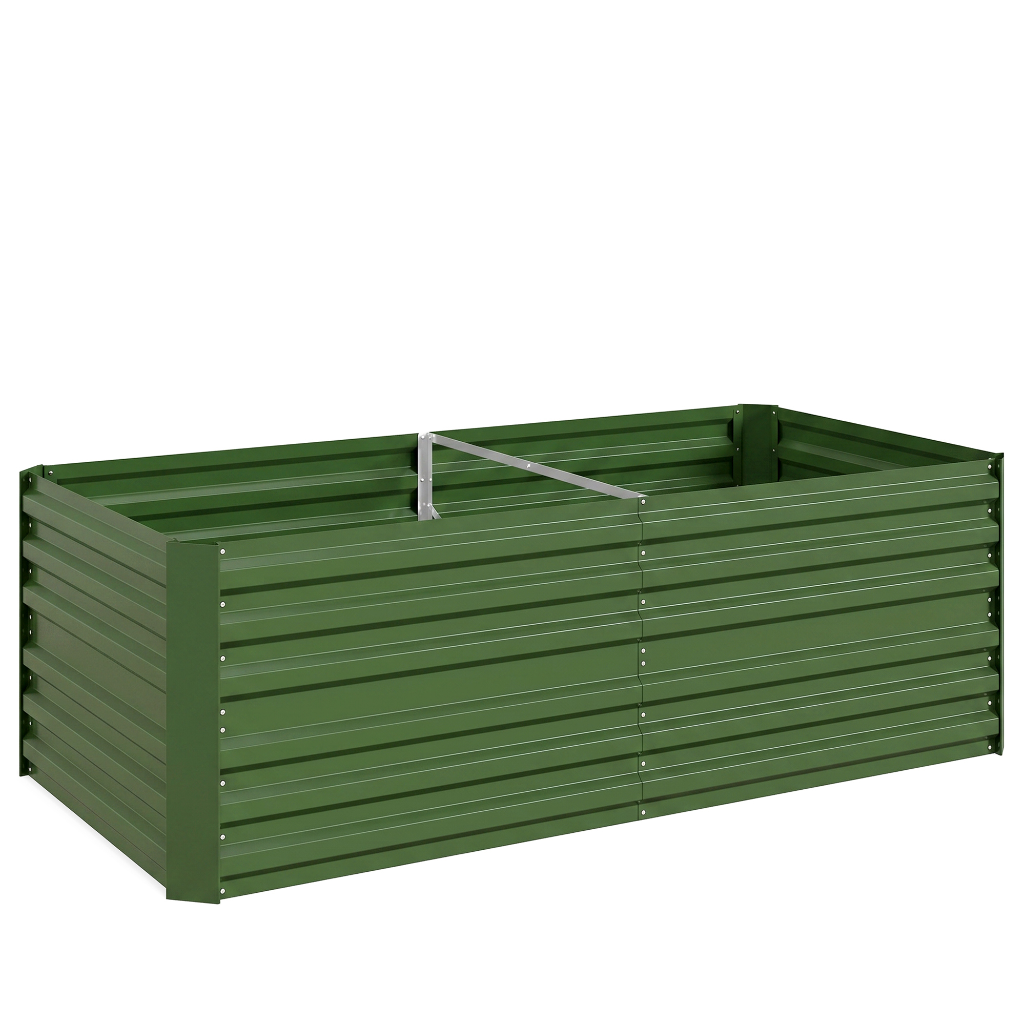 Outsunny Hochbeet aus Stahl, Pflanzbeet Frühbeet Gartenbeet Blumenkasten steckbar, Pflanzkasten Pflanzkübel 180x90x60cm für Garten Balkon Terrasse, Gemüsebeet für Blumen, Pflanzen, Obst Aosom