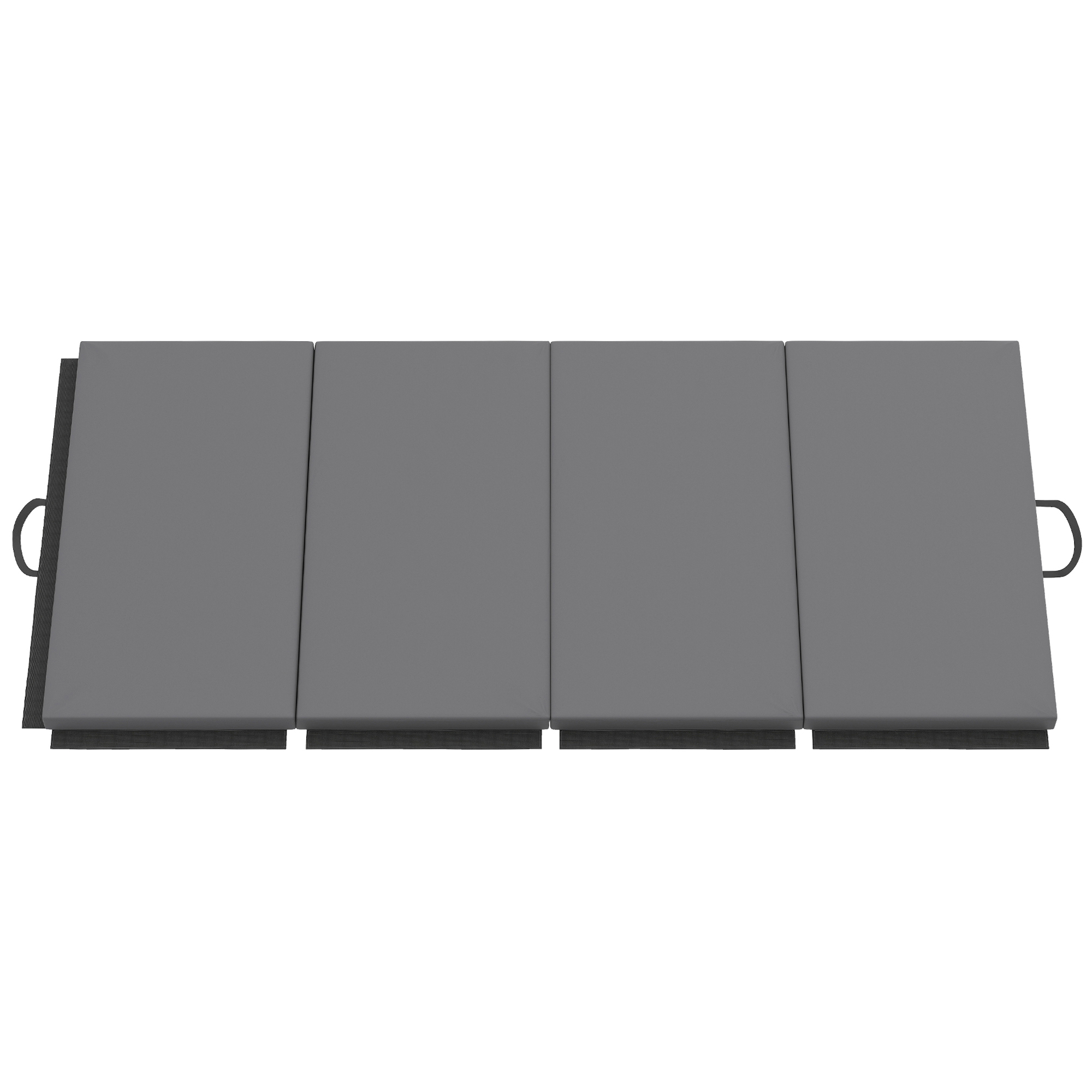 HOMCOM Trainingsmatte, Faltbare Fitnessmatte Sportmatte mit Griffen Gymnastikmatte Gymnastik Tumbling Matte für Yoga, MMA, Fitness, Pilates, Synthetikbezug, Grau, 180 x 80 x 5 cm Aosom