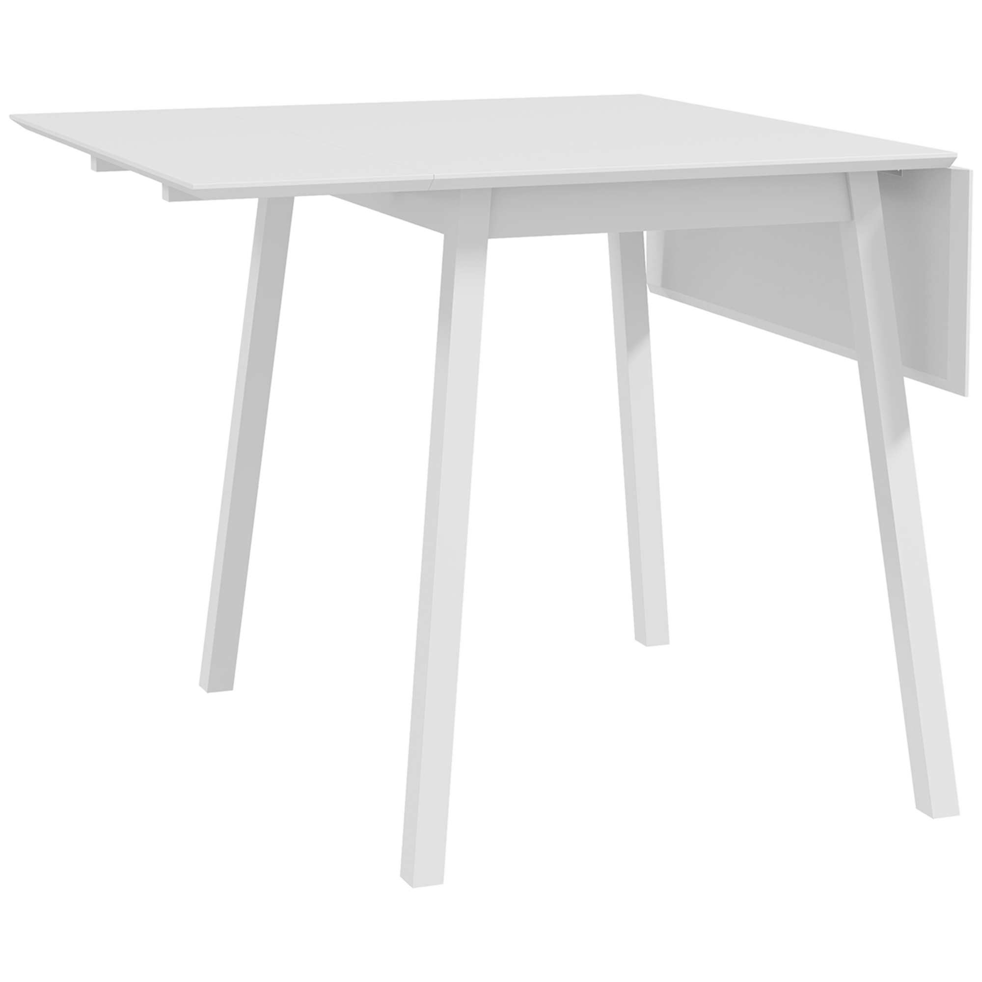 HOMCOM Esstisch klappbar, Küchentisch für 2-4 Personen, Klapptisch, Esszimmertisch aus Holz, für kleine Räume, 110 x 86 x 75 cm, Weiß Aosom