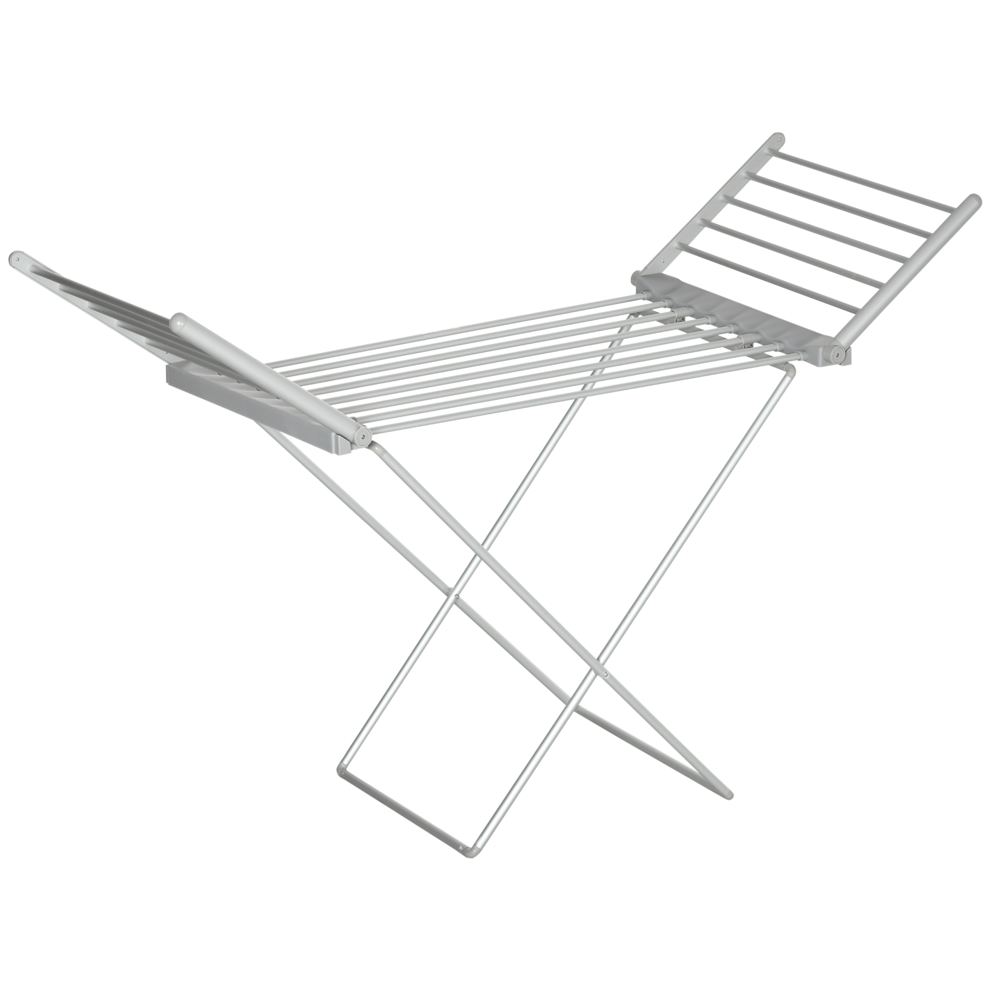 HOMCOM Elektrischer Wäscheständer Beheizbarer Wäscheständer Klappbar Wäschetrockner Einstellbare Temperatur Aluminium 144 x 53 x 91 cm Aosom