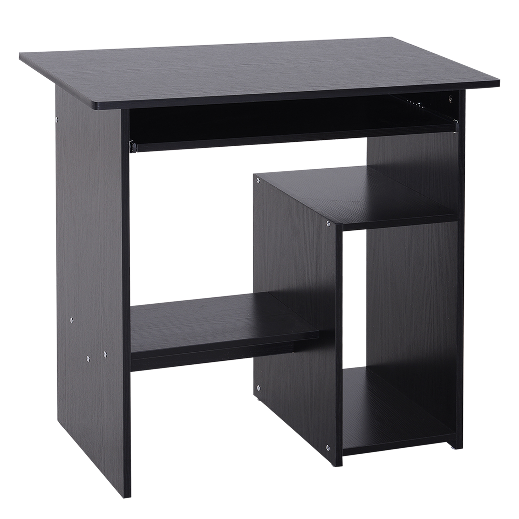 HOMCOM Computertisch Schreibtisch Bürotisch Gamingtisch Kinderschreibtisch PC-Tisch Schwarz 80x45x75 cm vielseitig einsetzbar für Home Office Aosom.de