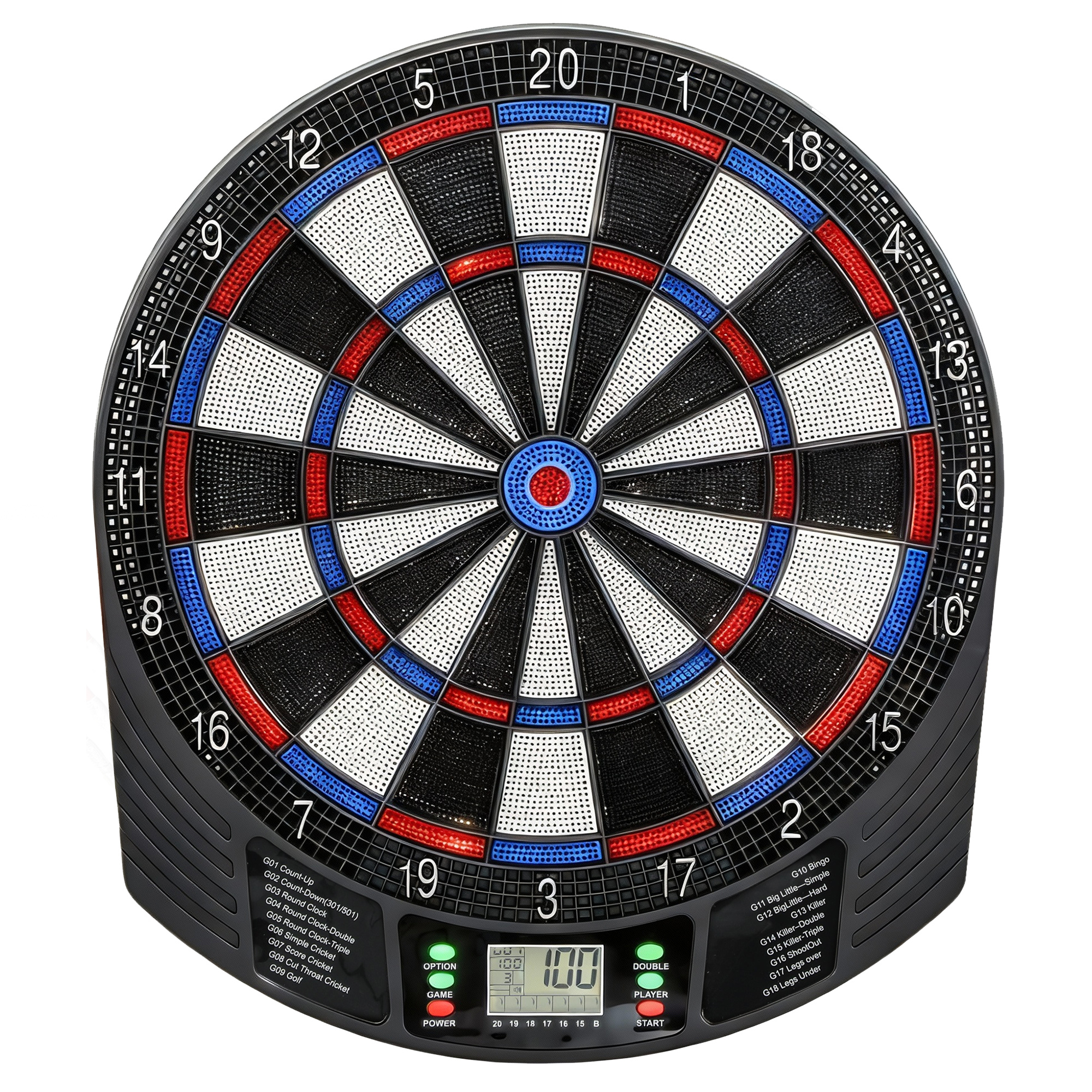 SPORTNOW Elektronische Dartscheibe Dartboard mit LCD-Anzeigen 6 Softdarts 18 Spiele 159 Varianten Dartautomat Dartscheibe Set Für bis zu 8 Spieler Aosom