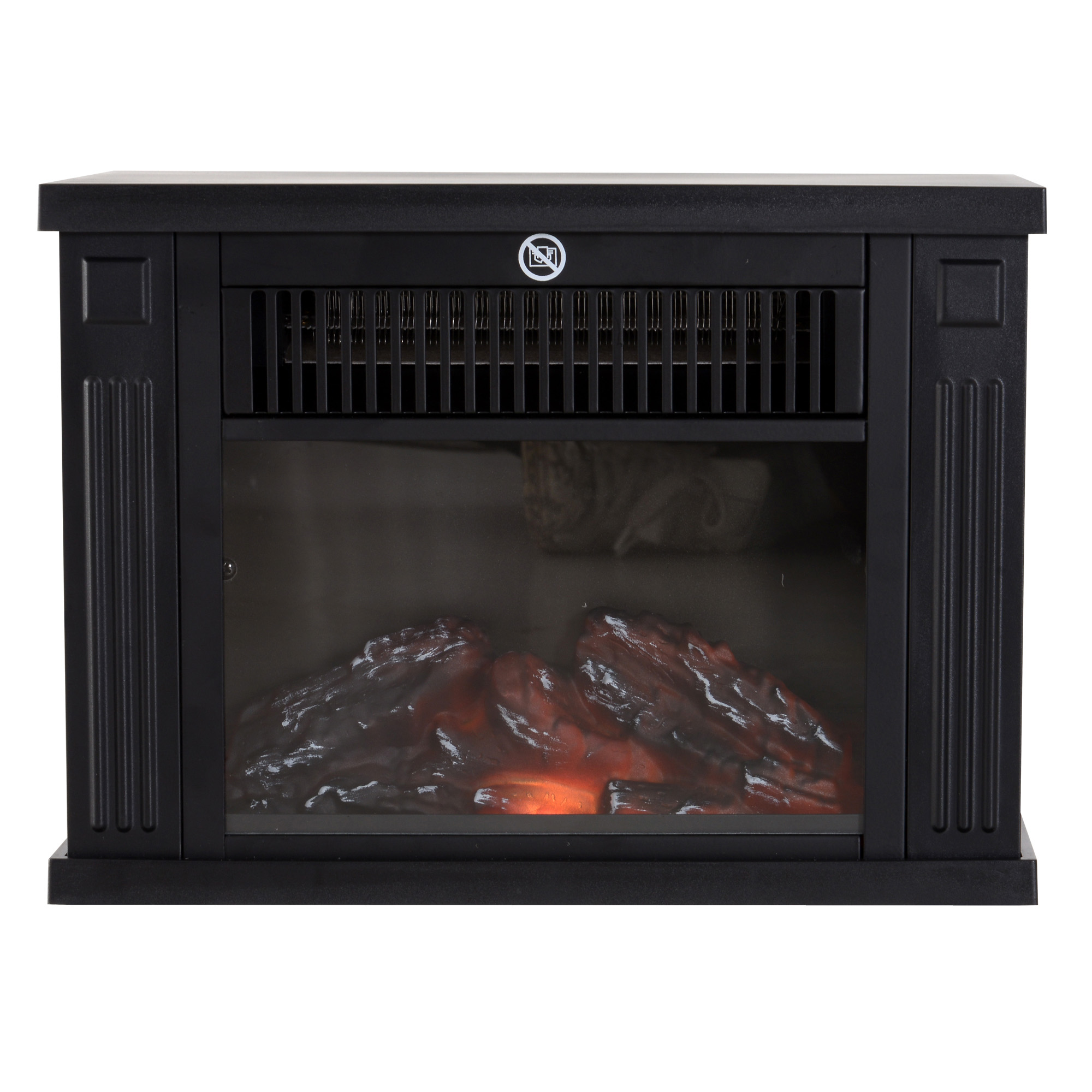 HOMCOM Elektrokamin elektrischer Wandkamin Kaminofen Modell 5, realistisches Flammenspiel, moderne Optik für Wohnzimmer Aosom.de