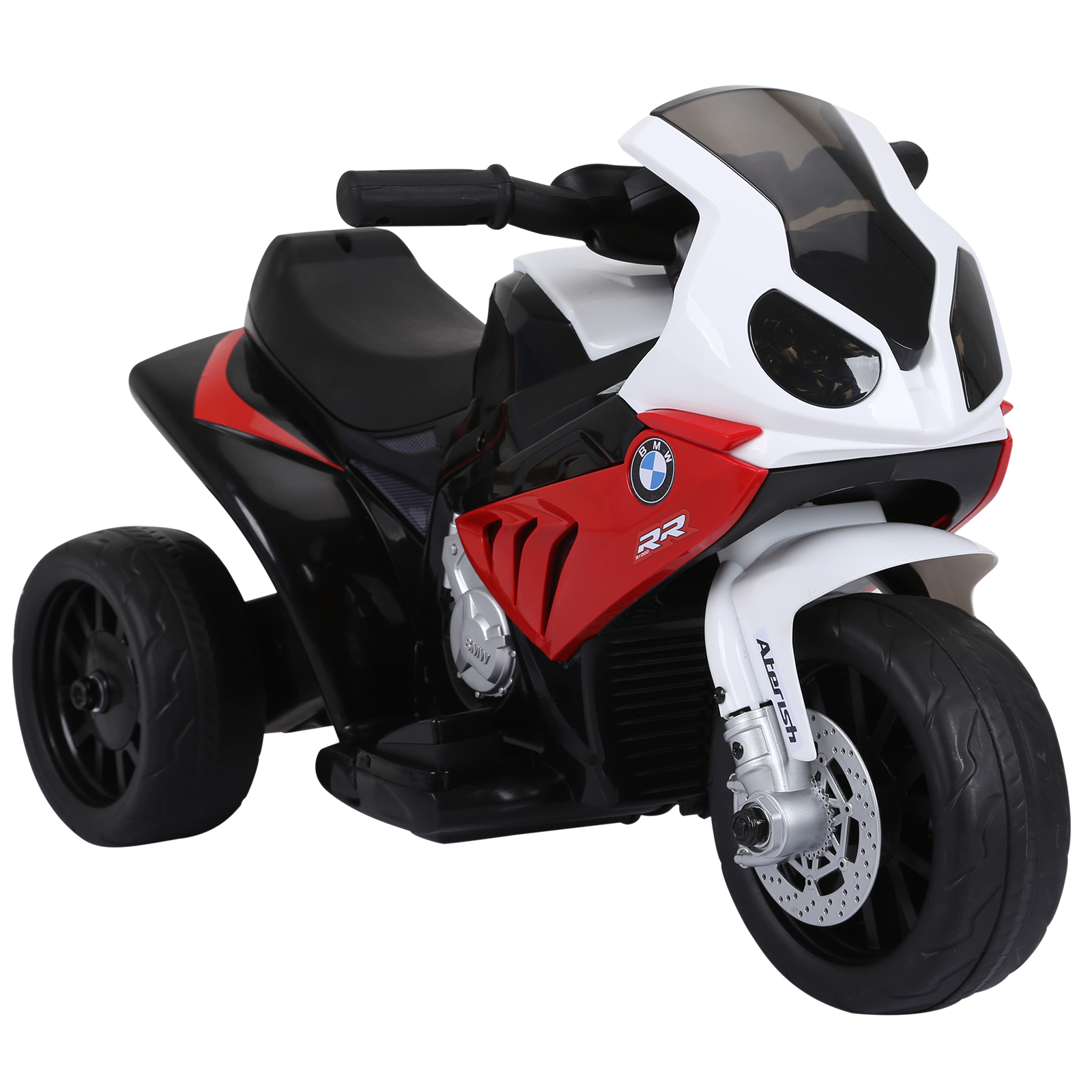 HOMCOM BMW S1000RR lizenziertes Elektro-Dreirad  Kindermotorrad mit Akku, Kinderfahrzeug, Stahl, Rot, 66x37x44 cm  Aosom