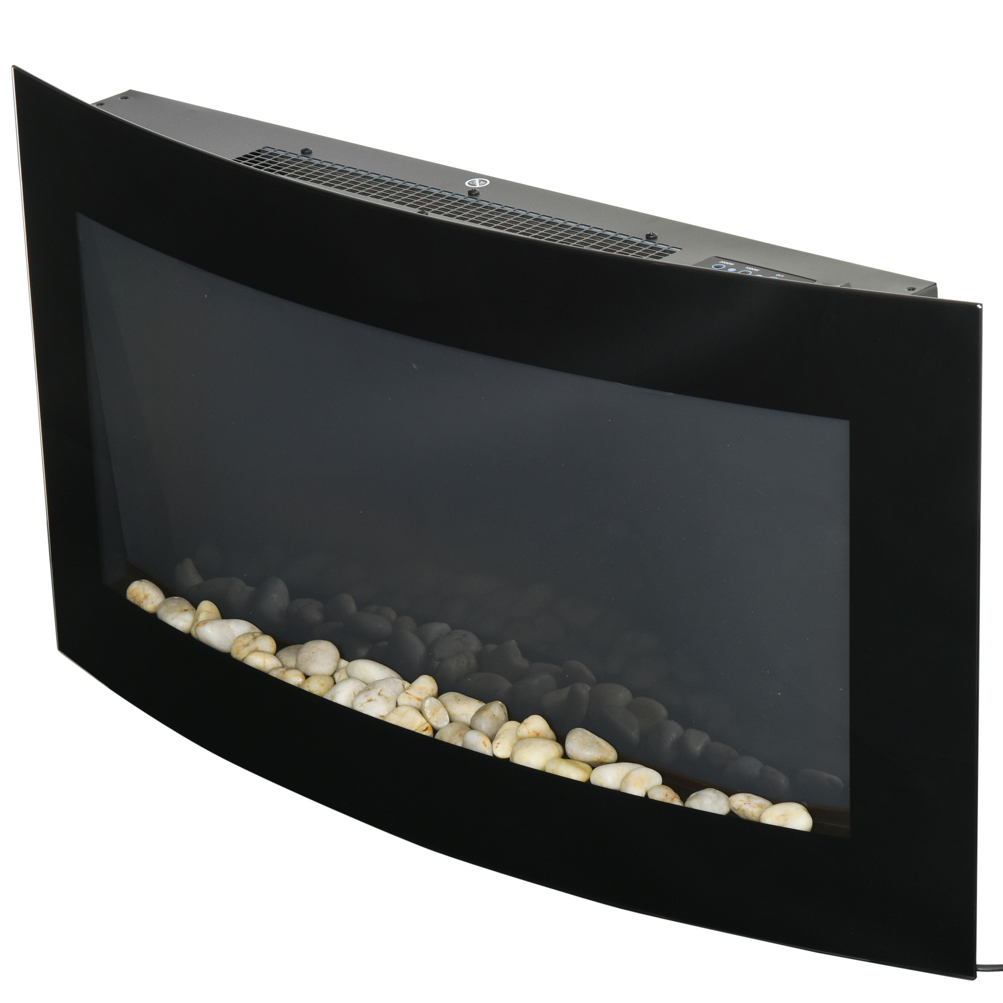 HOMCOM Elektrokamin Kaminofen elektrischer Wandkamin 89,2 x 13,5 x 48cm modernes Design für gemütliche Atmosphäre   Aosom.de