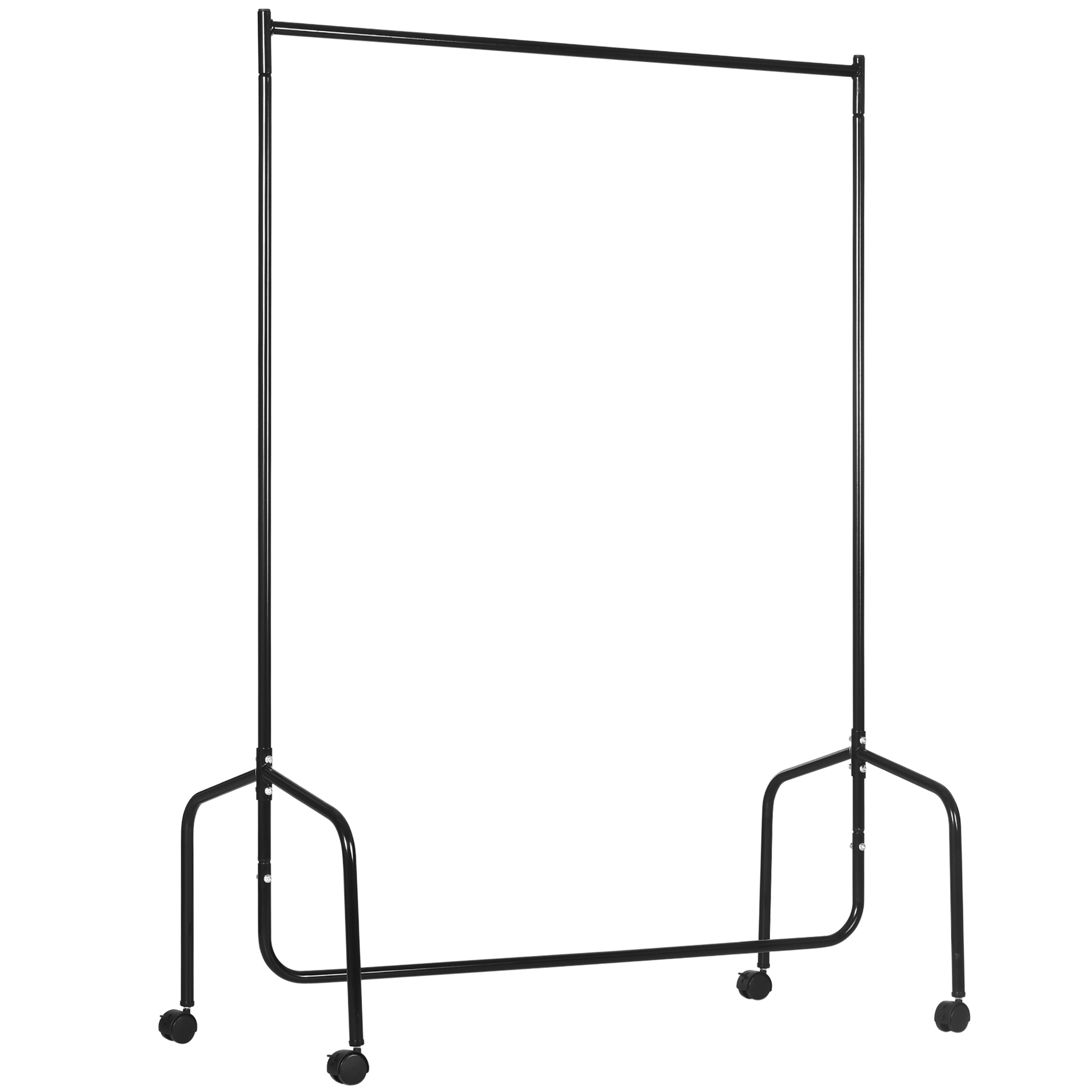 HOMCOM Kleiderständer Mobiler Wäscheständer mit Rollen, Garderobenständer, 120x60x170cm, Stabil & Platzsparend Aosom