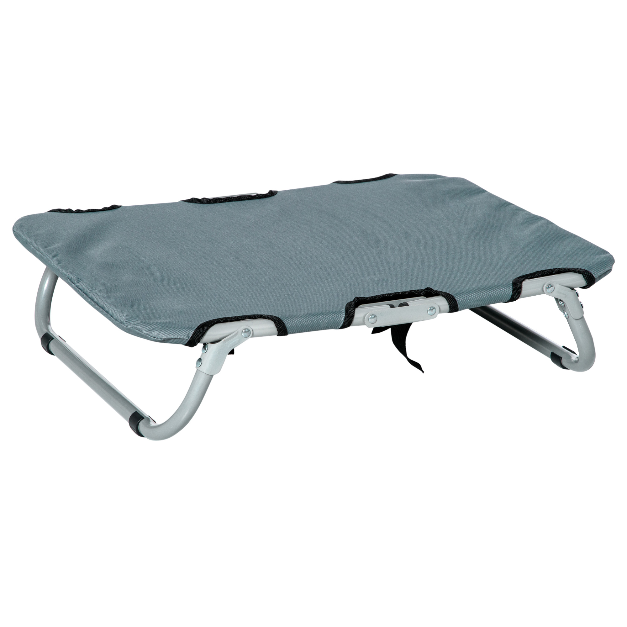 PawHut Hundeliege Outdoor Faltbares Hundebett, Katzenbett, Schlafplatz, Grau, 59x46x15cm Aosom