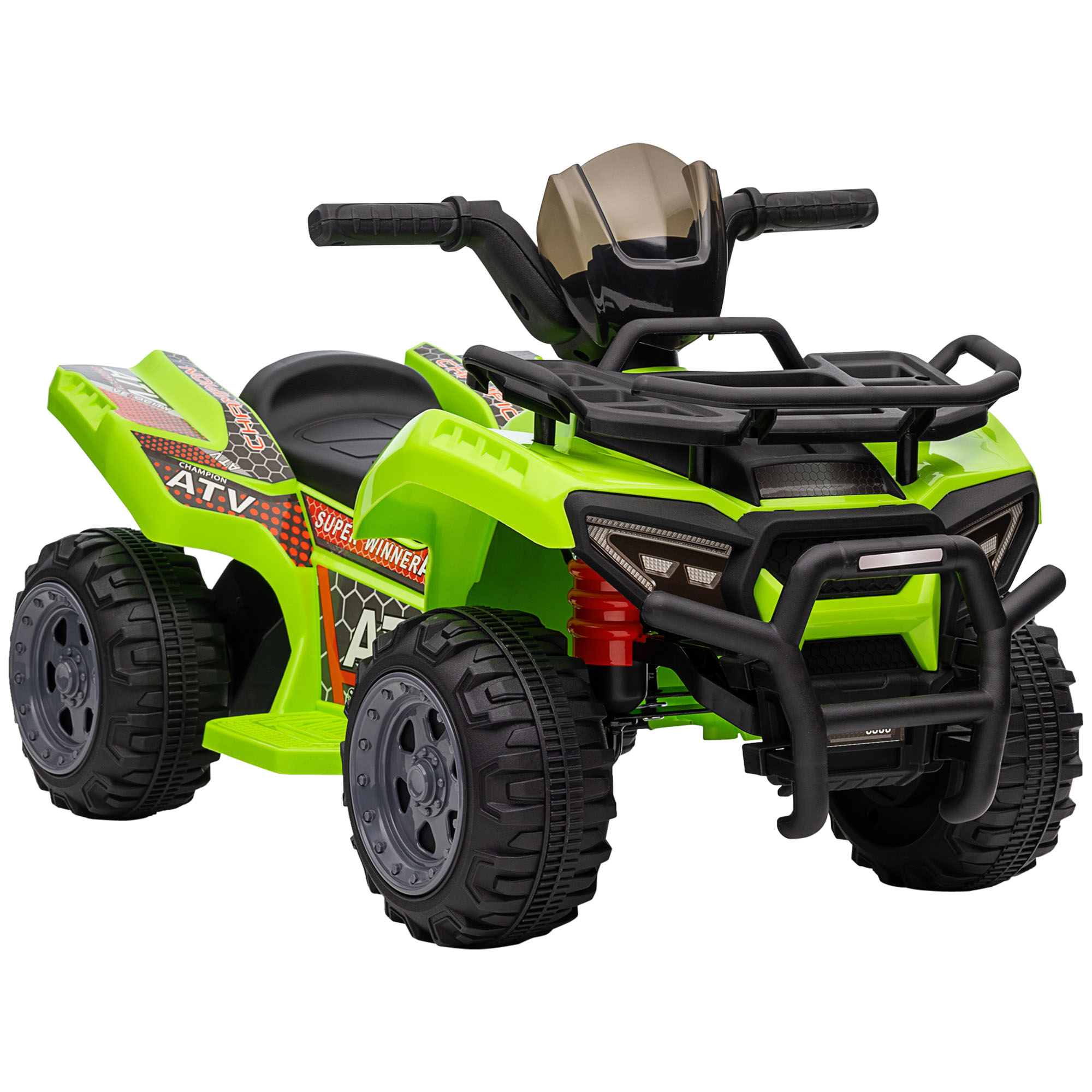 HOMCOM  Mini Elektro-Quad Kinder Elektro ATV Kinderwagen Frontlicht Kinderfahrzeug Kindermotorrad Elektroquad  für 18-36 Monate Kinder Grün   Aosom