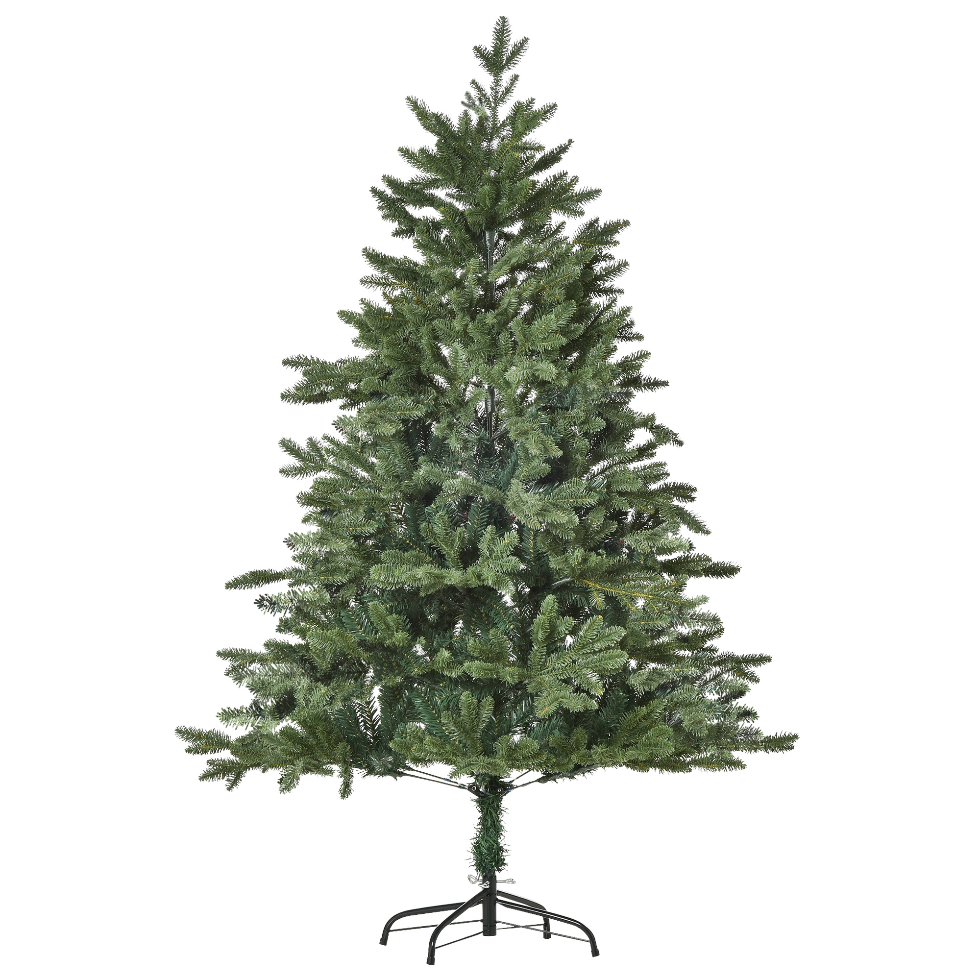 HOMCOM künstlicher Weihnachtsbaum 1,5 m Tannenbaum PVC PE Metall Grün Ø105 cm für festliche Dekoration   Aosom.de