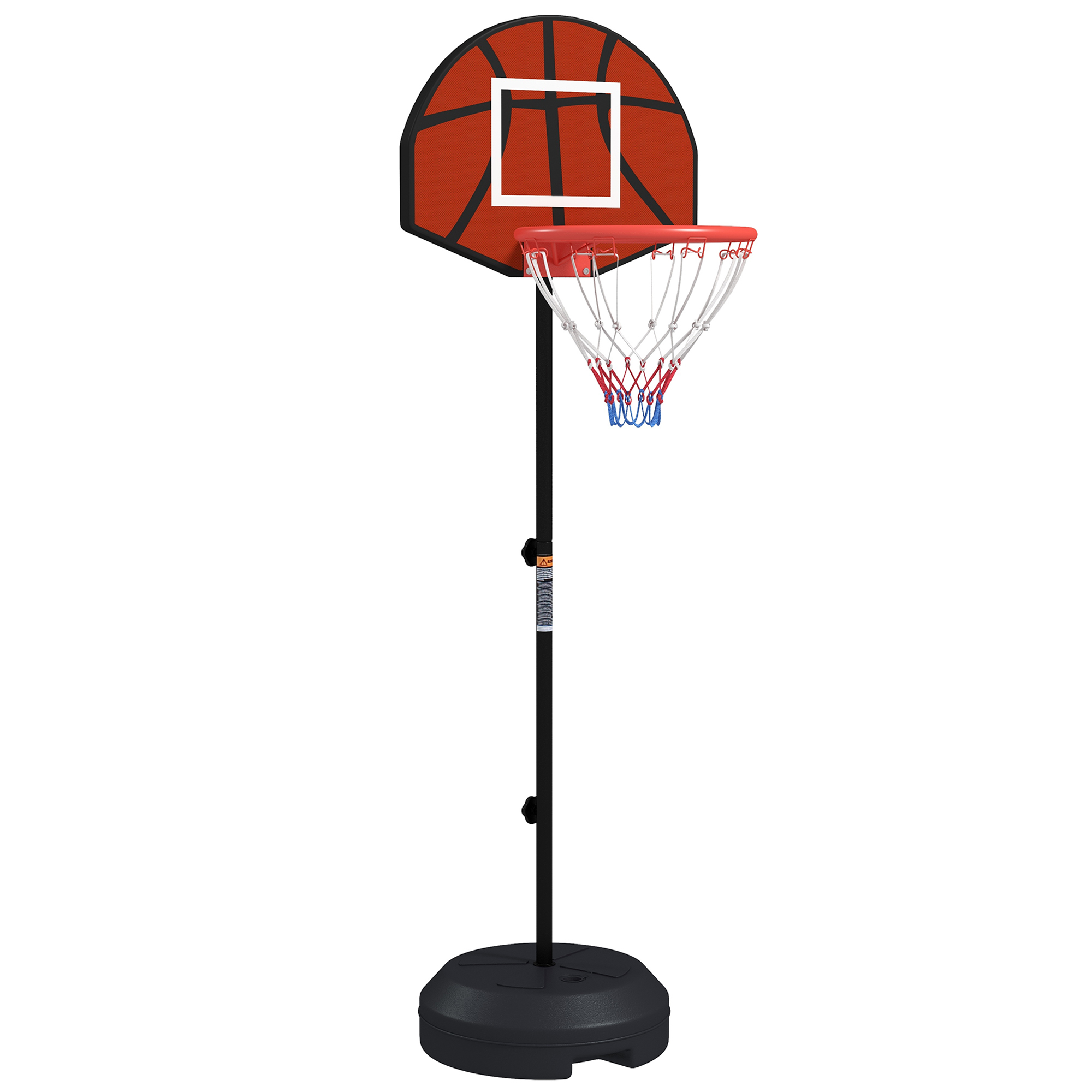 SPORTNOW Basketballkorb höhenverstellbar 129-179cm mit Ständer, inkl. Magnet-Dartscheibe für drinnen und draußen Aosom.de