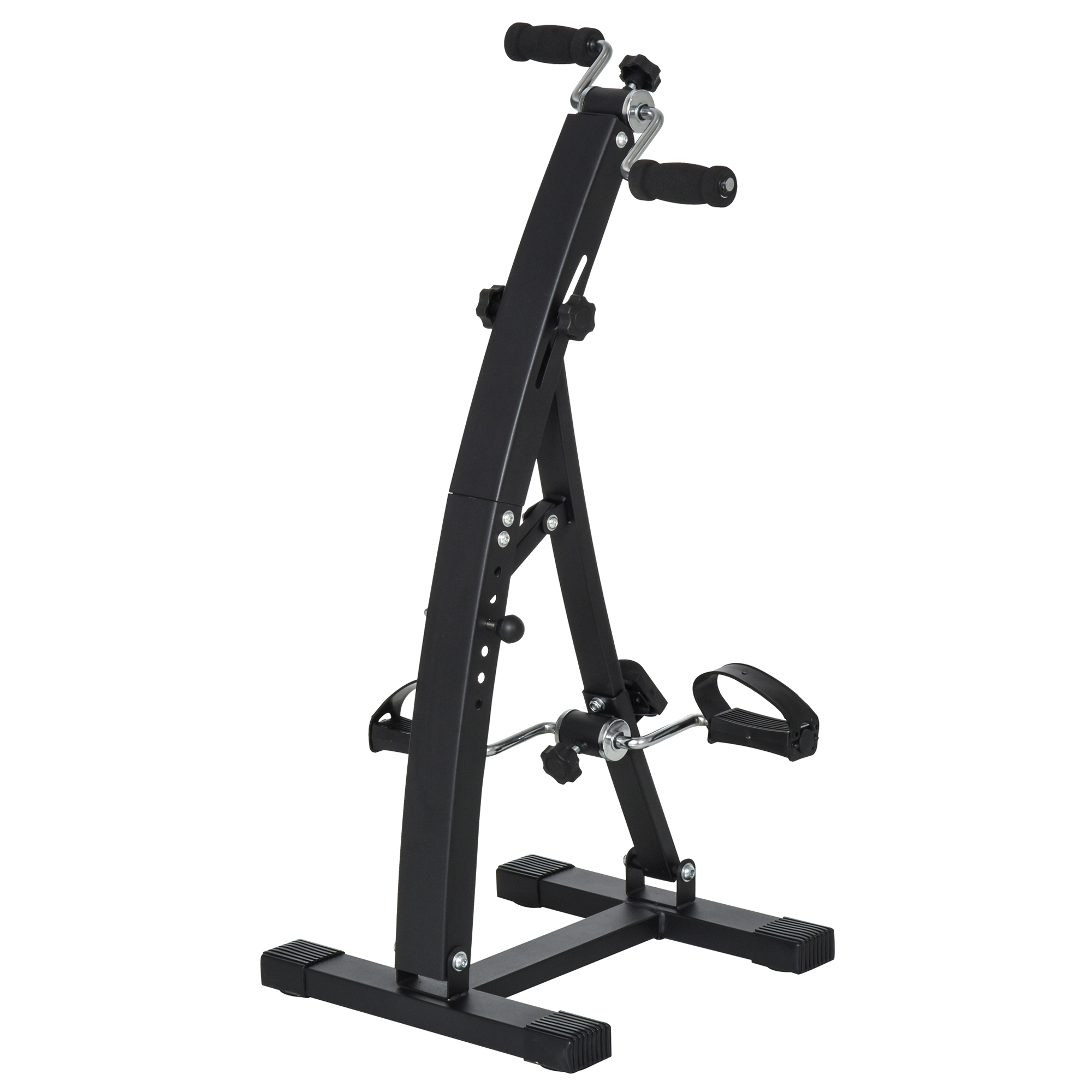 HOMCOM Heimtrainer Bewegungstrainer Pedaltrainer für Senioren aus Stahl in Schwarz 41x50x96cm für Fitness & Rehabilitation Aosom.de