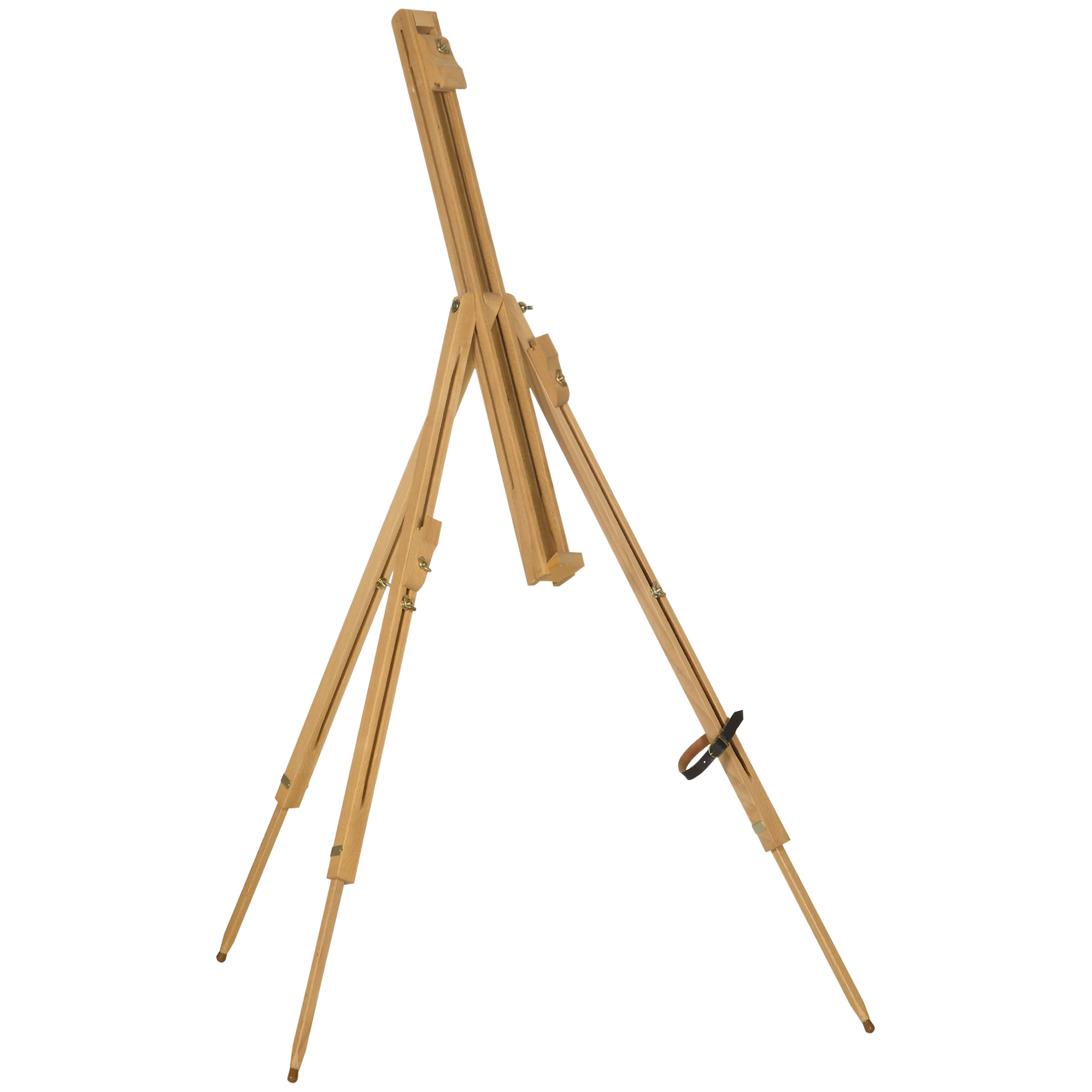 Vinsetto Staffelei, bis 107 cm, klappbare Feldstaffelei, Stativ Staffelei, höhenverstellbar, tragbar, Atelierstaffelei, Buchenholz Aosom