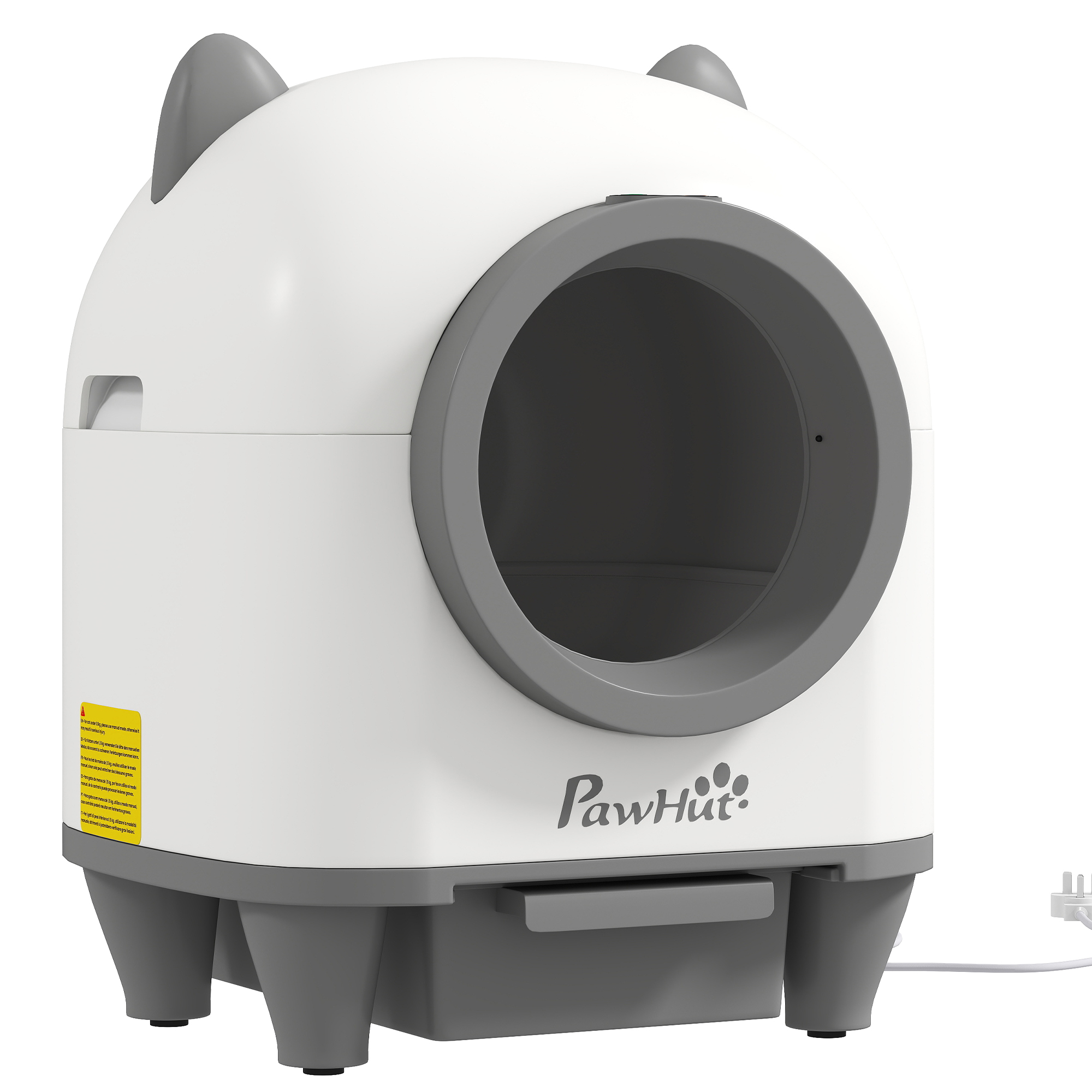 PawHut Selbstreinigende Katzentoilette mit App-Steuerung 80 L Geruchsbeseitigung, Automatische Elektrisches Katzenklo mit Müllbeutel hygienisch Cat Litter Box Katzentoilette für Mehrere Katzen Aosom