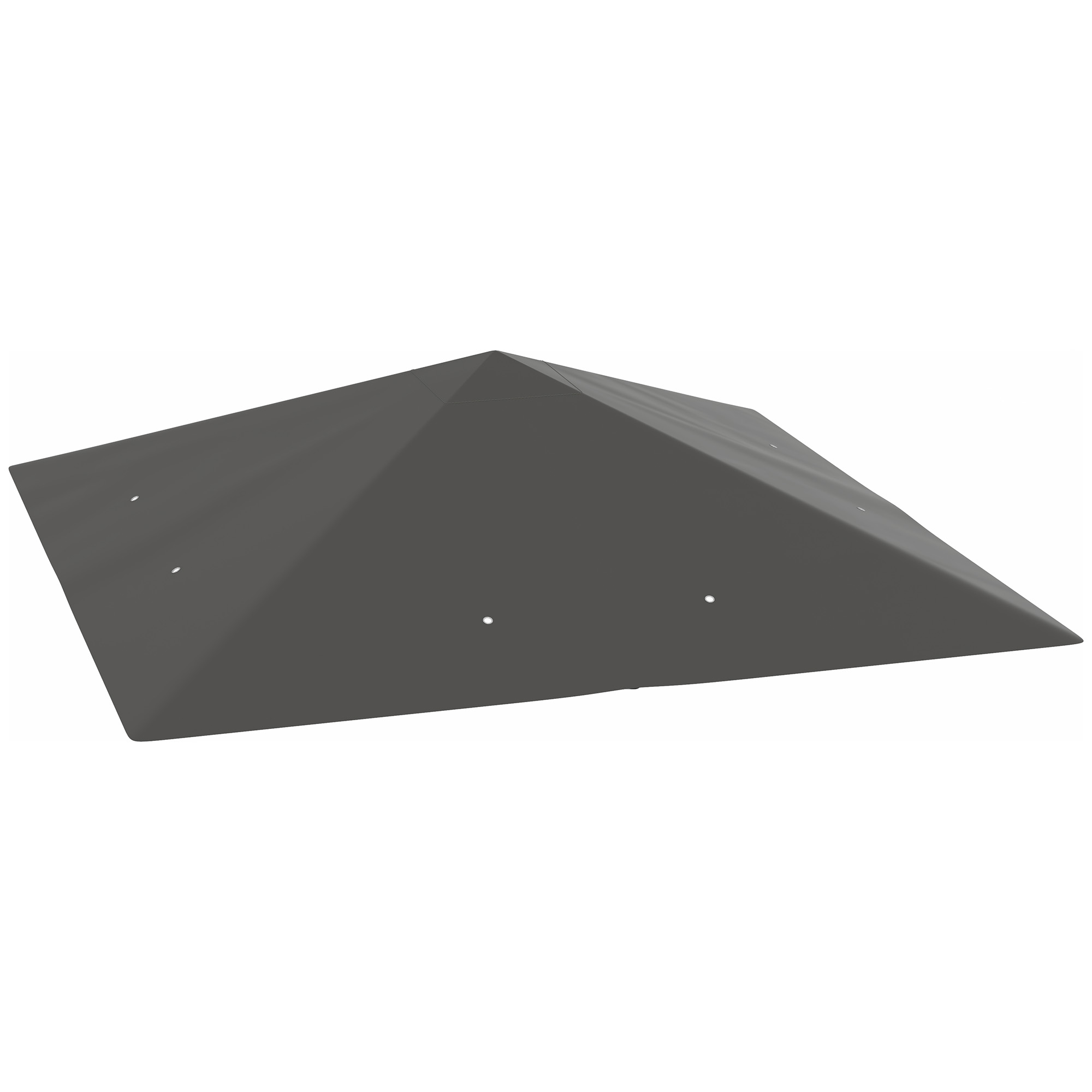 Outsunny Ersatzdach für Pavillon 3 x 3 m wasserabweisend Pavillondach UPF30+ Ersatzbezug für Gartenpavillon Ersatzteile aus Oxford-Stoff, 370 g/m², Grau Aosom