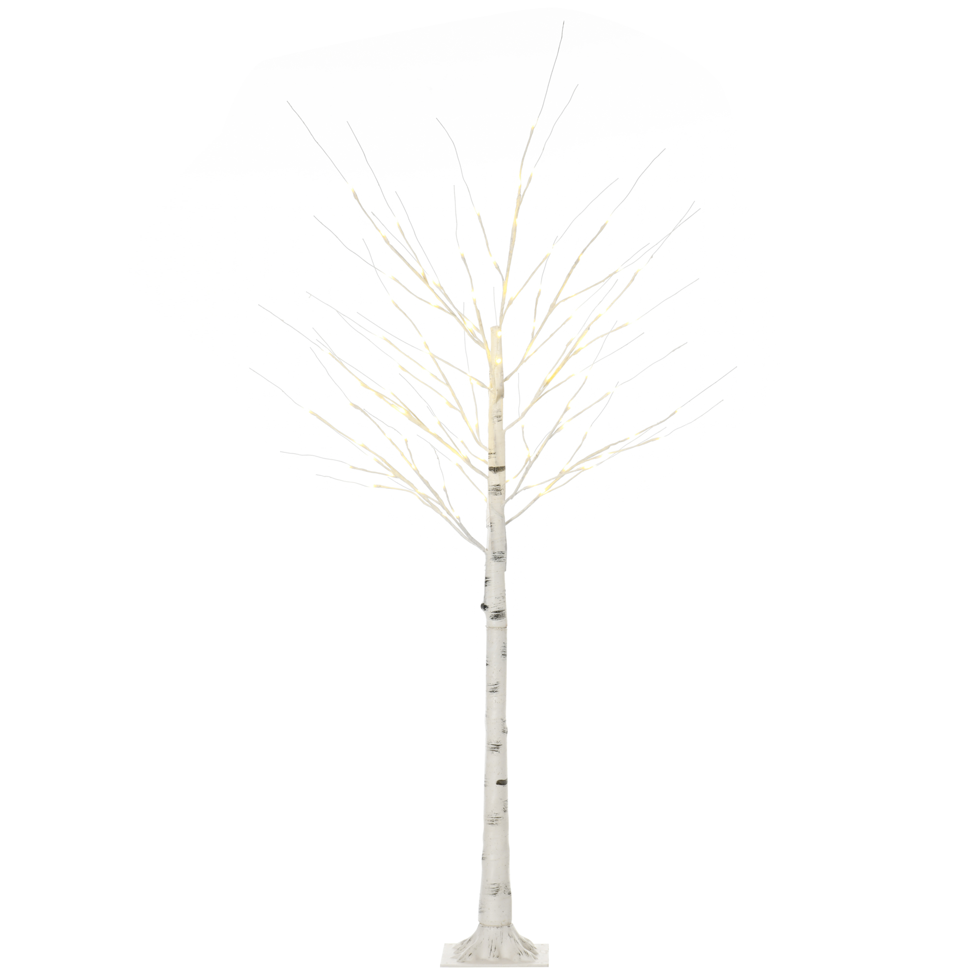 HOMCOM Kunstbaum 180 cm Birkenbaum mit LED-Beleuchtung, Weihnachtsdeko in Warmweiß, Kunstbirke für Zuhause, Party, Geburtstag & Hochzeit   Aosom.de