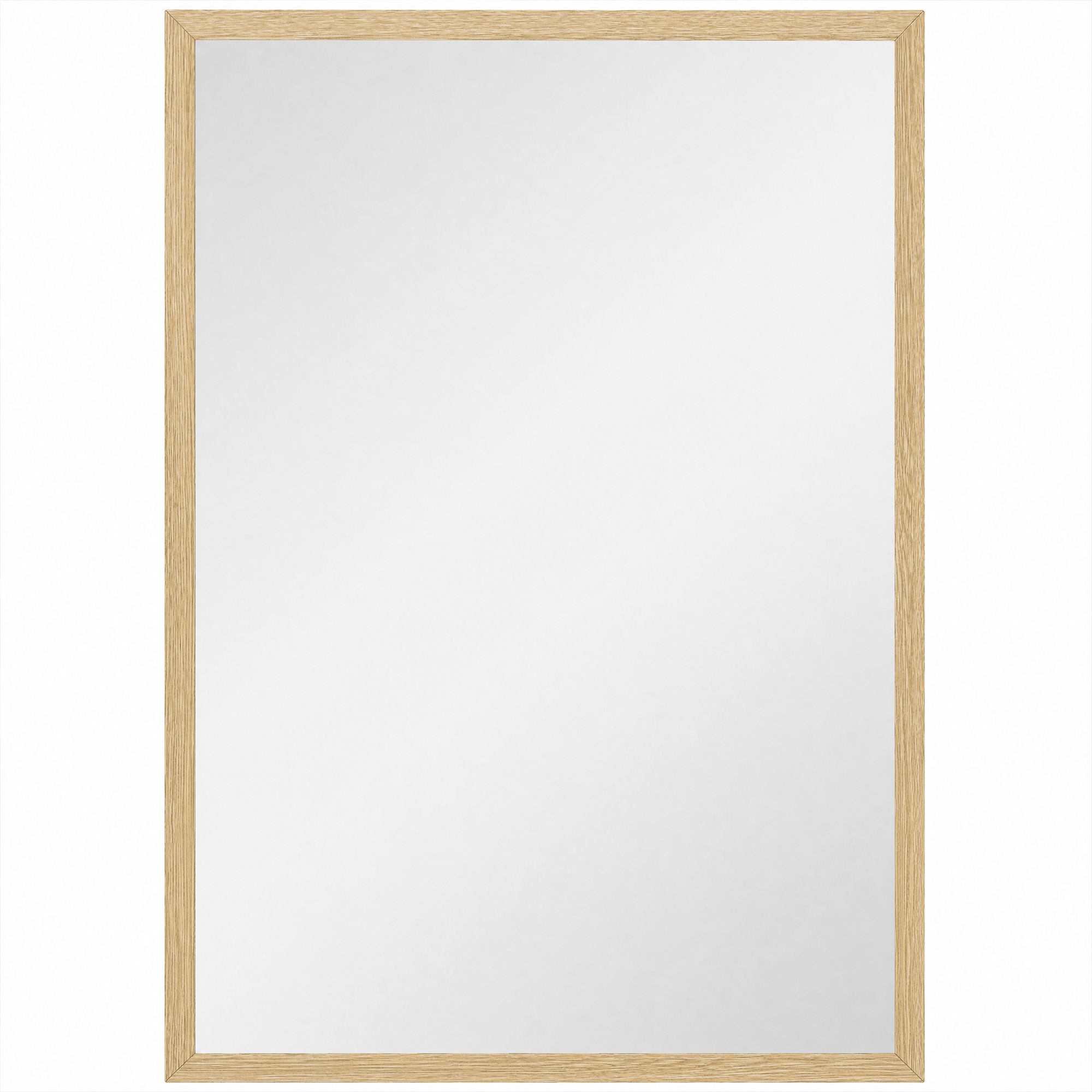 HOMCOM Wandspiegel 50 x 70 cm dekorativer Spiegel mit 4 Haken, rechteckiger Spiegel für Schlafzimmer, Badezimmer Aosom